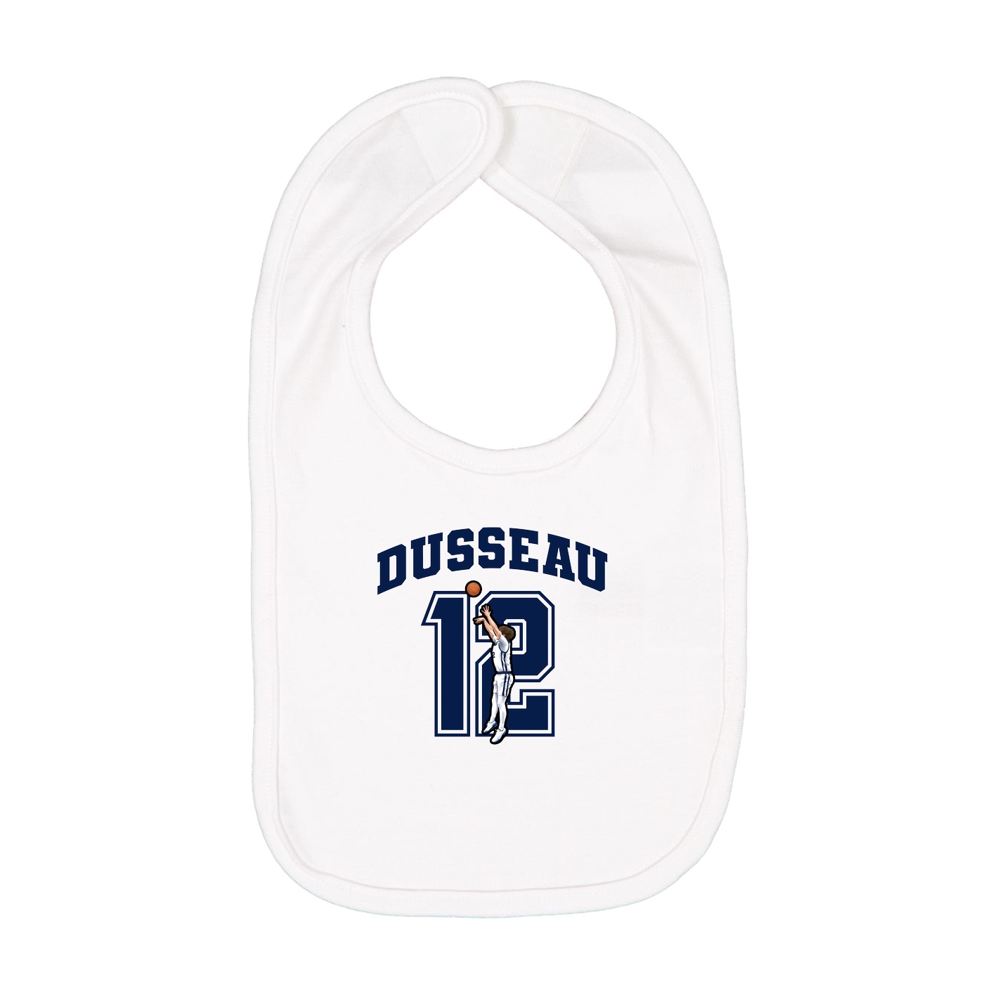 Infant Bib — Number in White