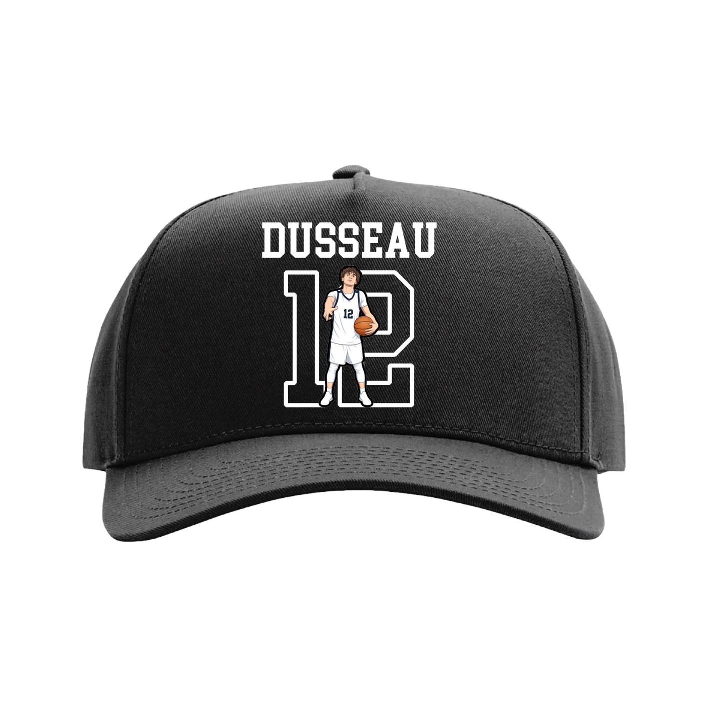 Full Fabric Five-Panel Champ Cap — Shirsey in Black