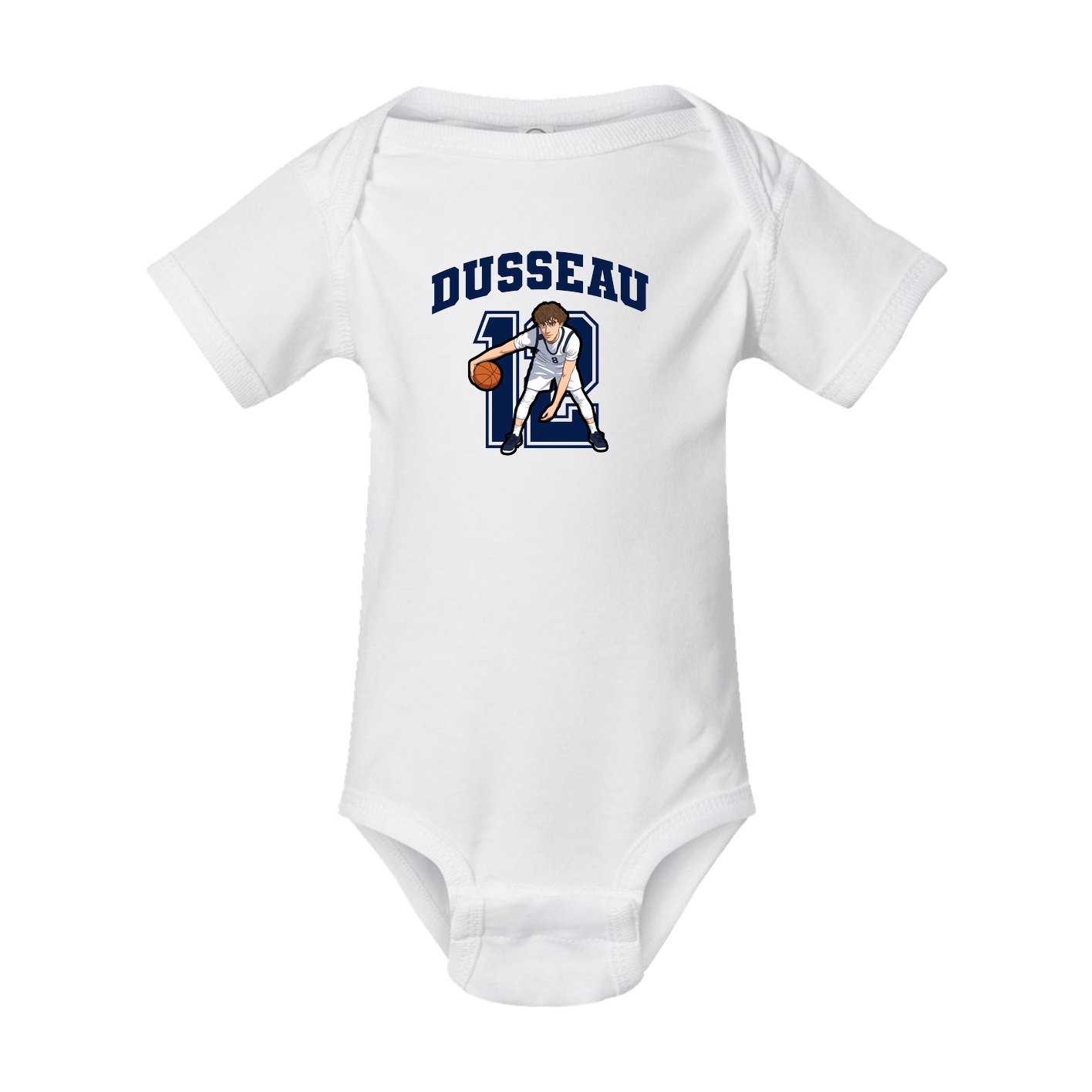 Baby Onesie — Number in White