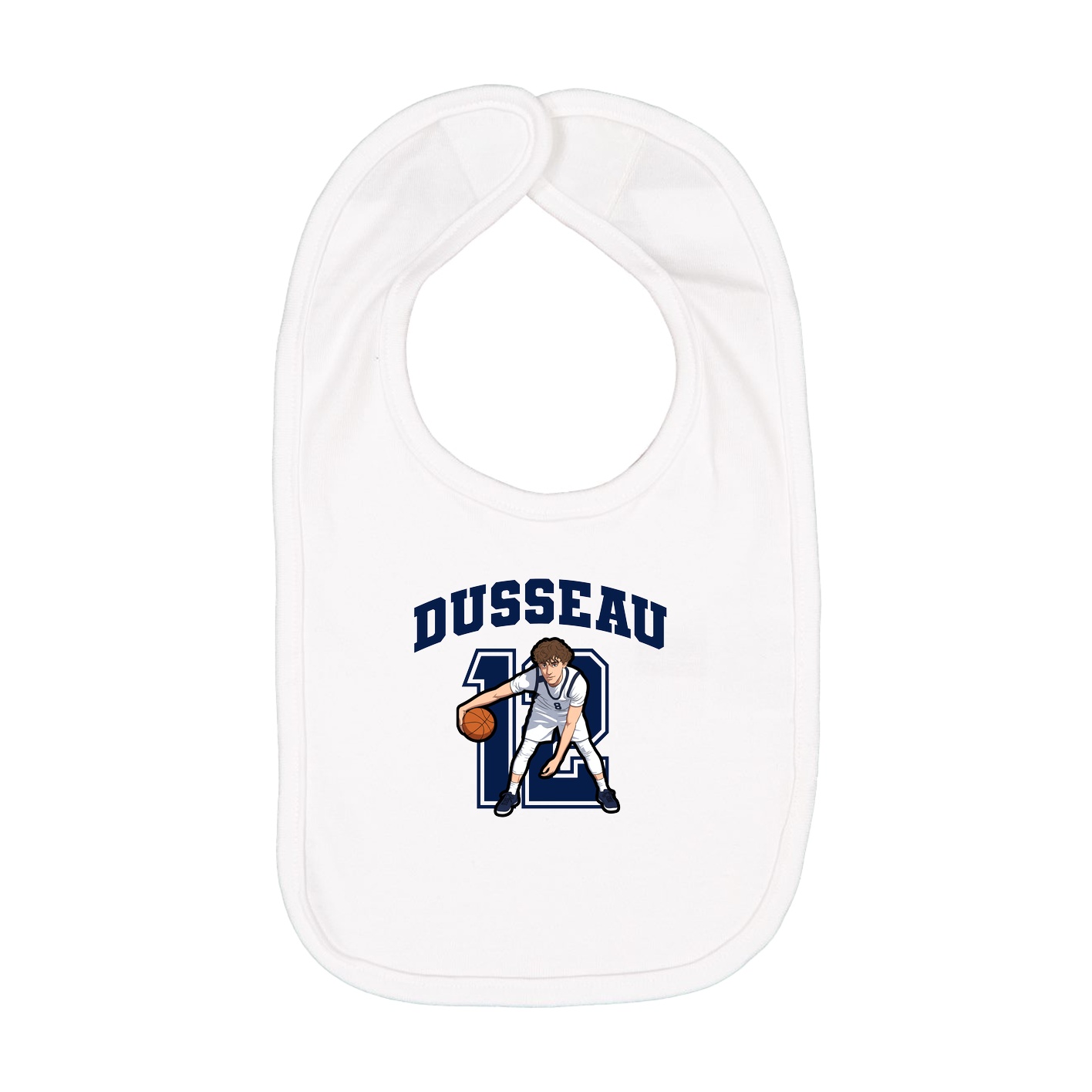 Infant Bib — Number in White