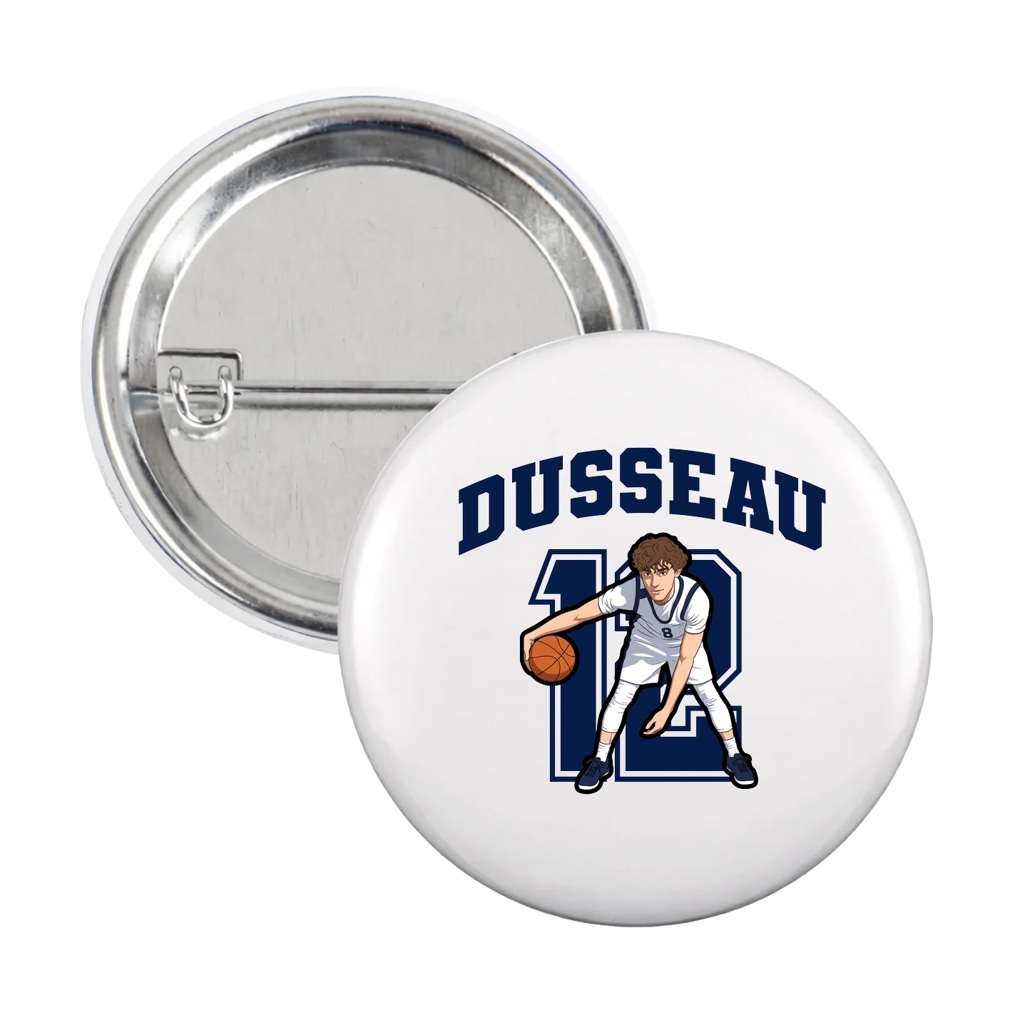 Game Day Button — Number in White