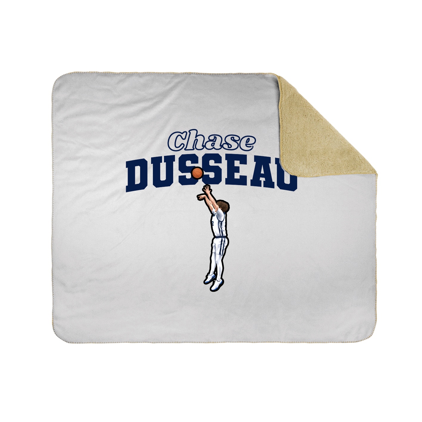 Throw Blanket — Name Arch in White