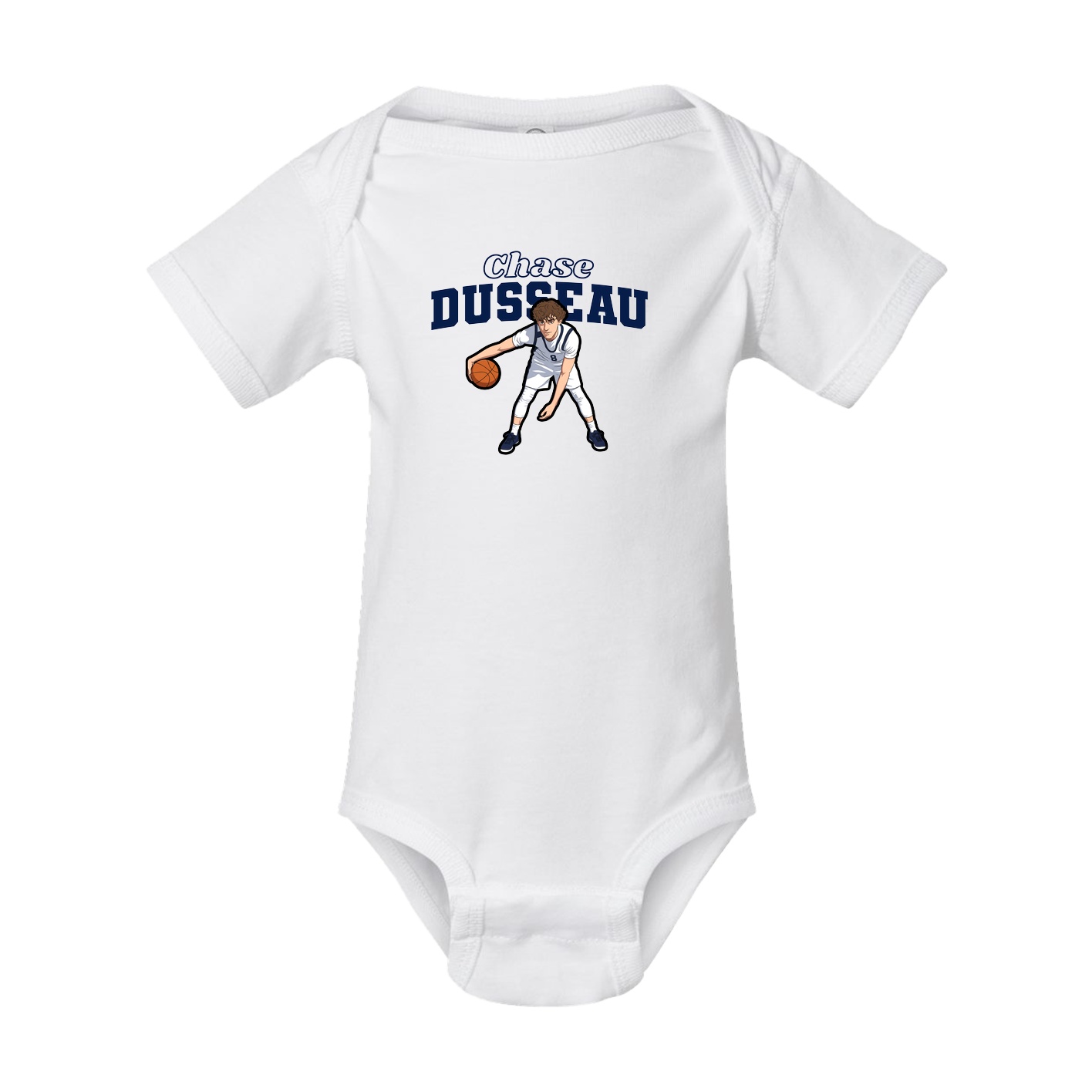 Baby Onesie — Name Arch in White