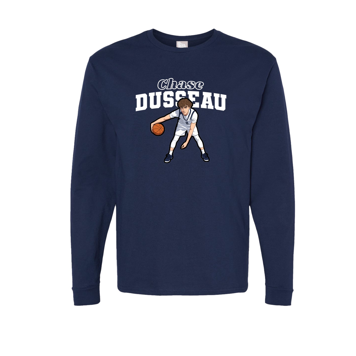Long Sleeve Tee — Name Arch in Navy