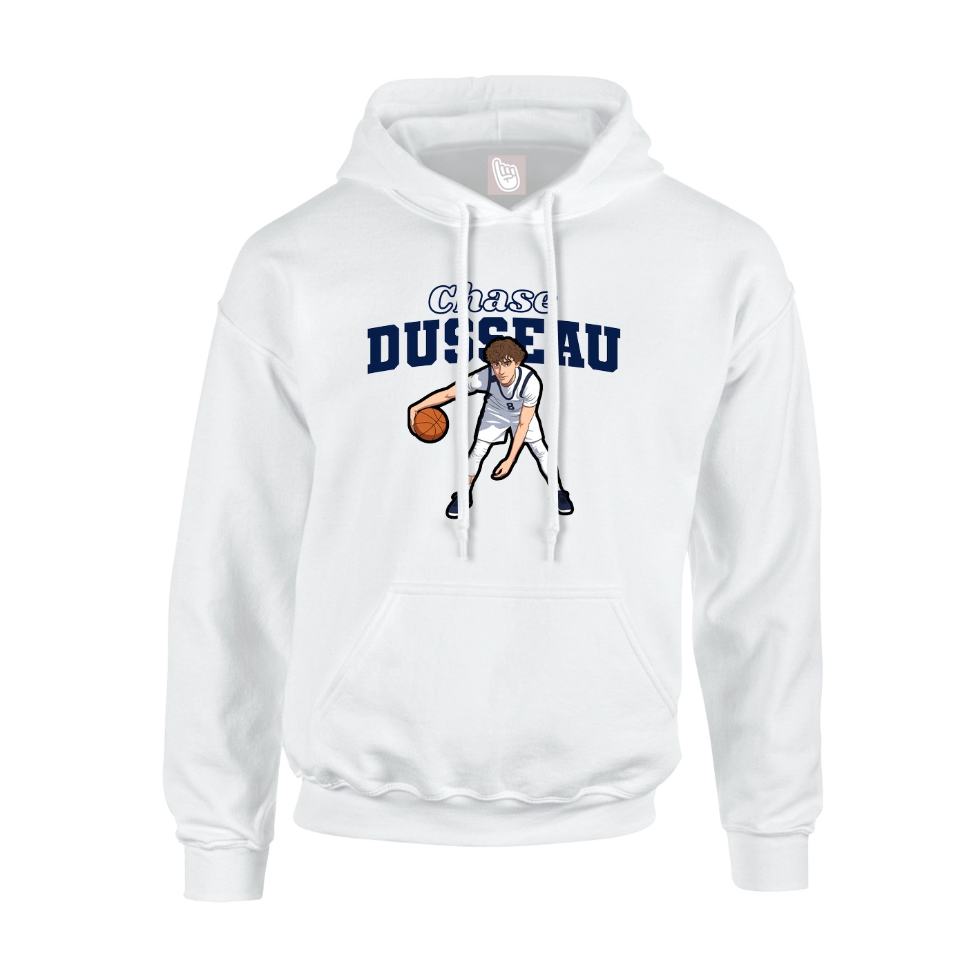 Hoodie — Name Arch in White