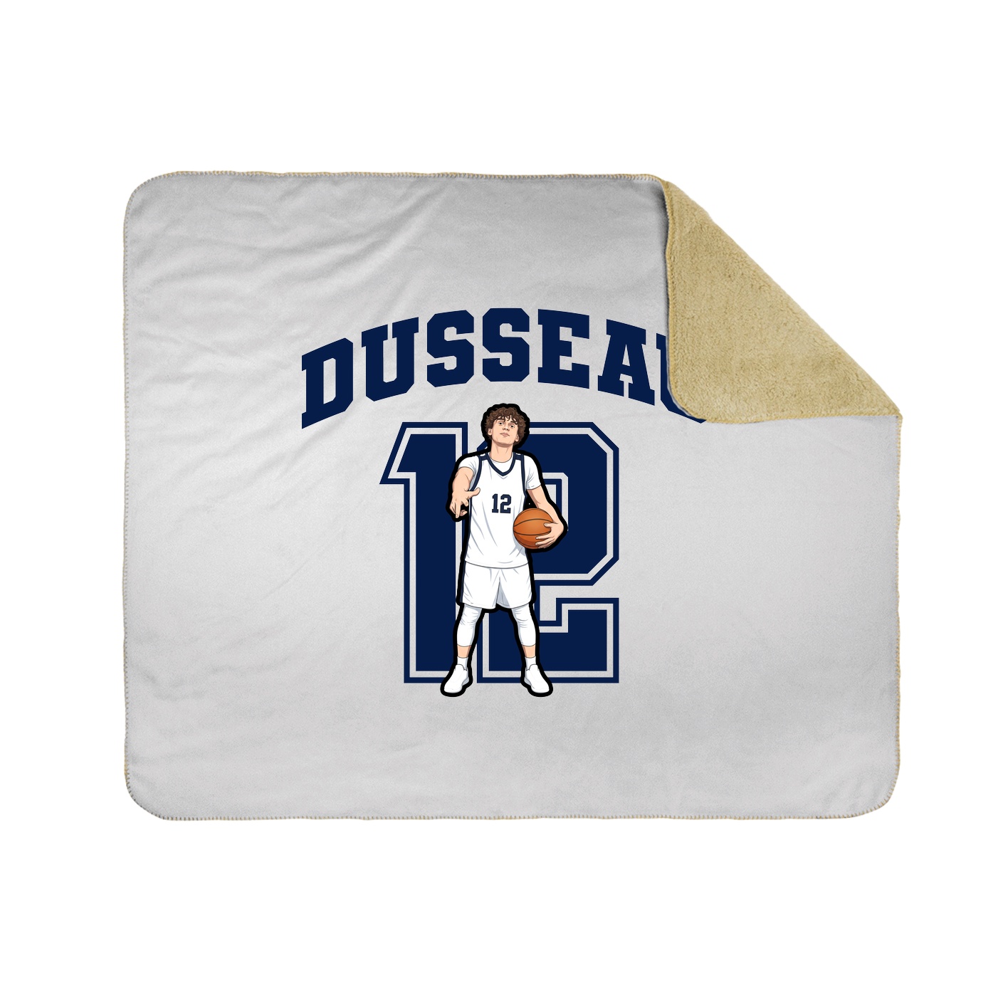 Throw Blanket — Number in White
