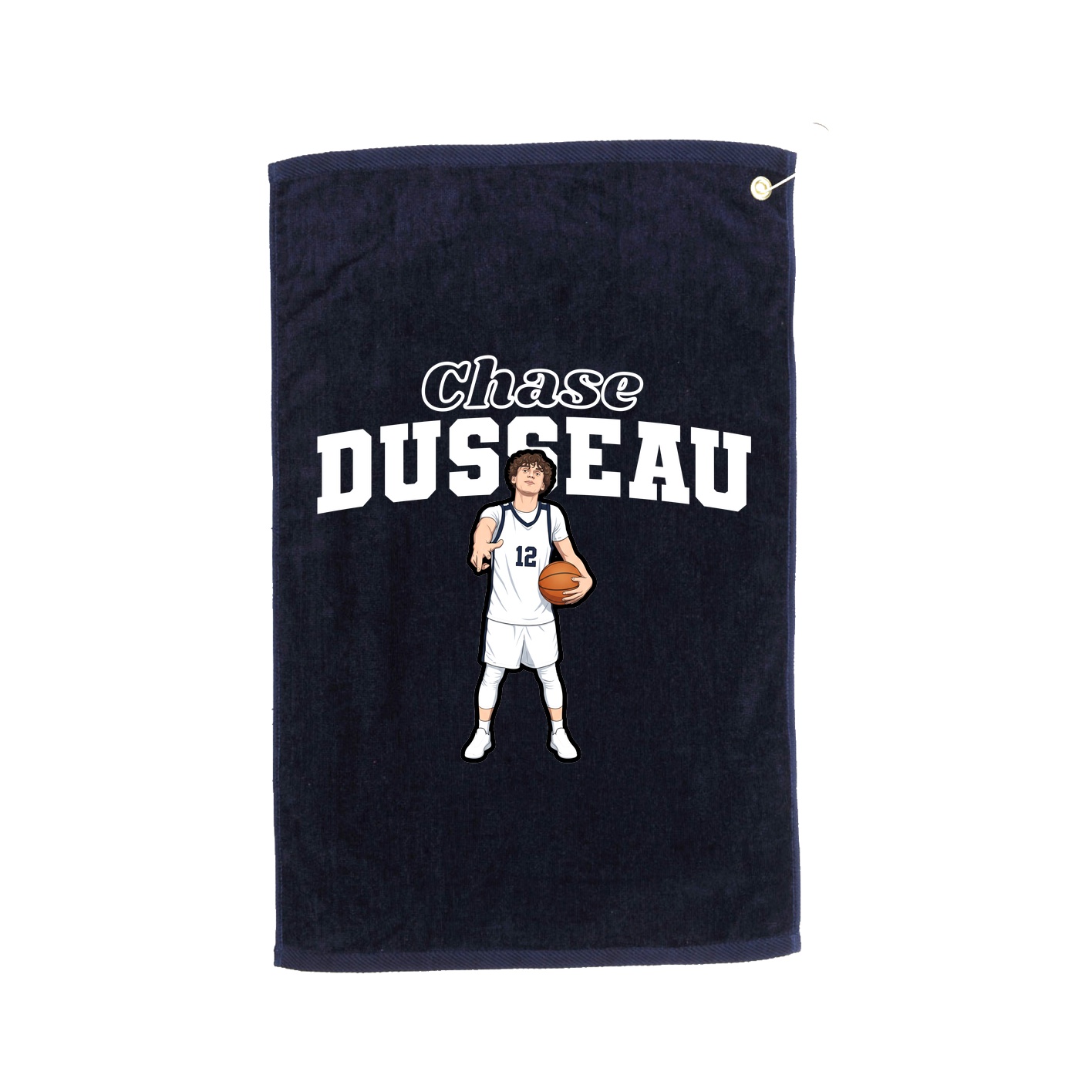Golf Towel — Name Arch in Navy