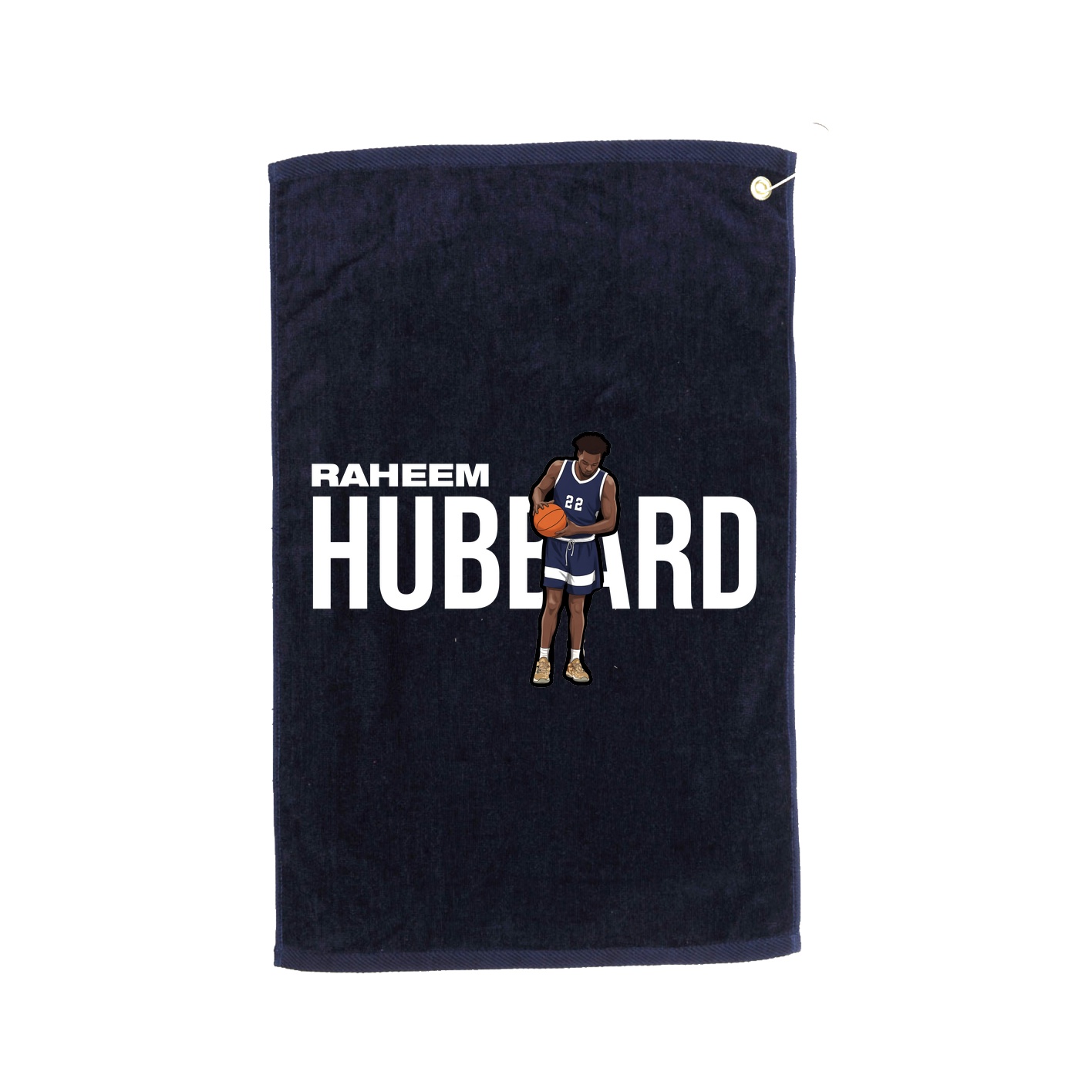 Golf Towel — Player Name in Navy