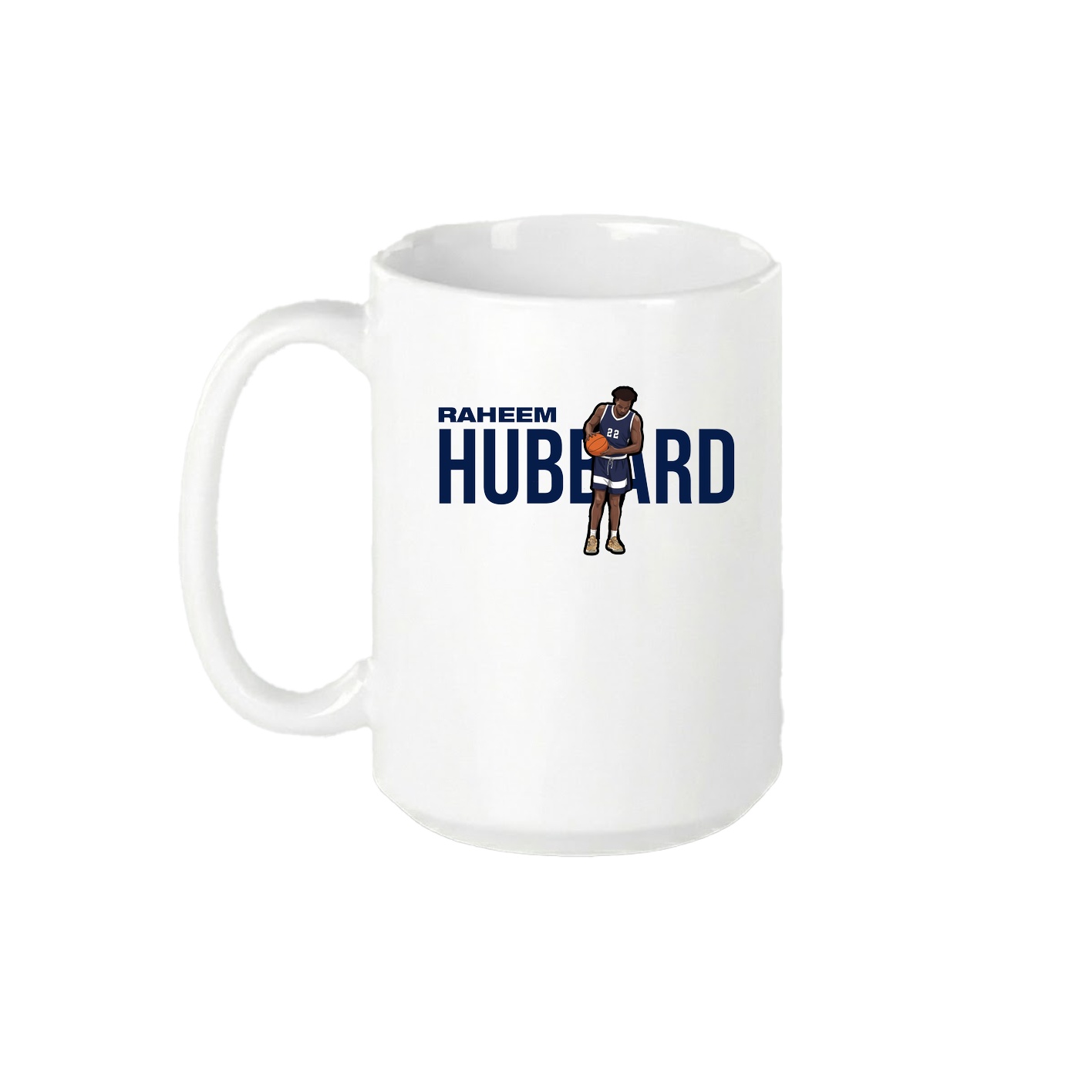 15oz Coffee Mug — Player Name in White