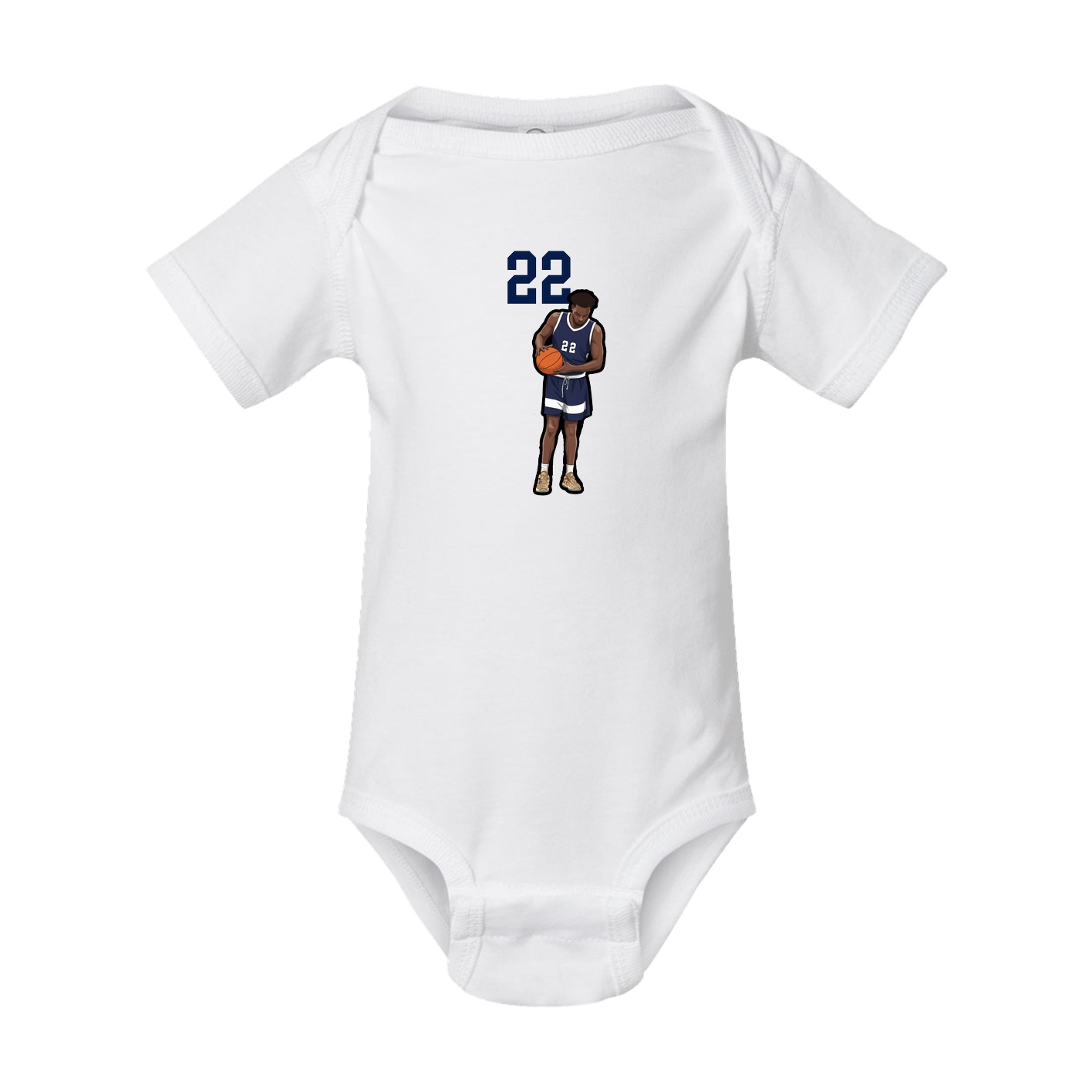 Baby Onesie — Number Top in White