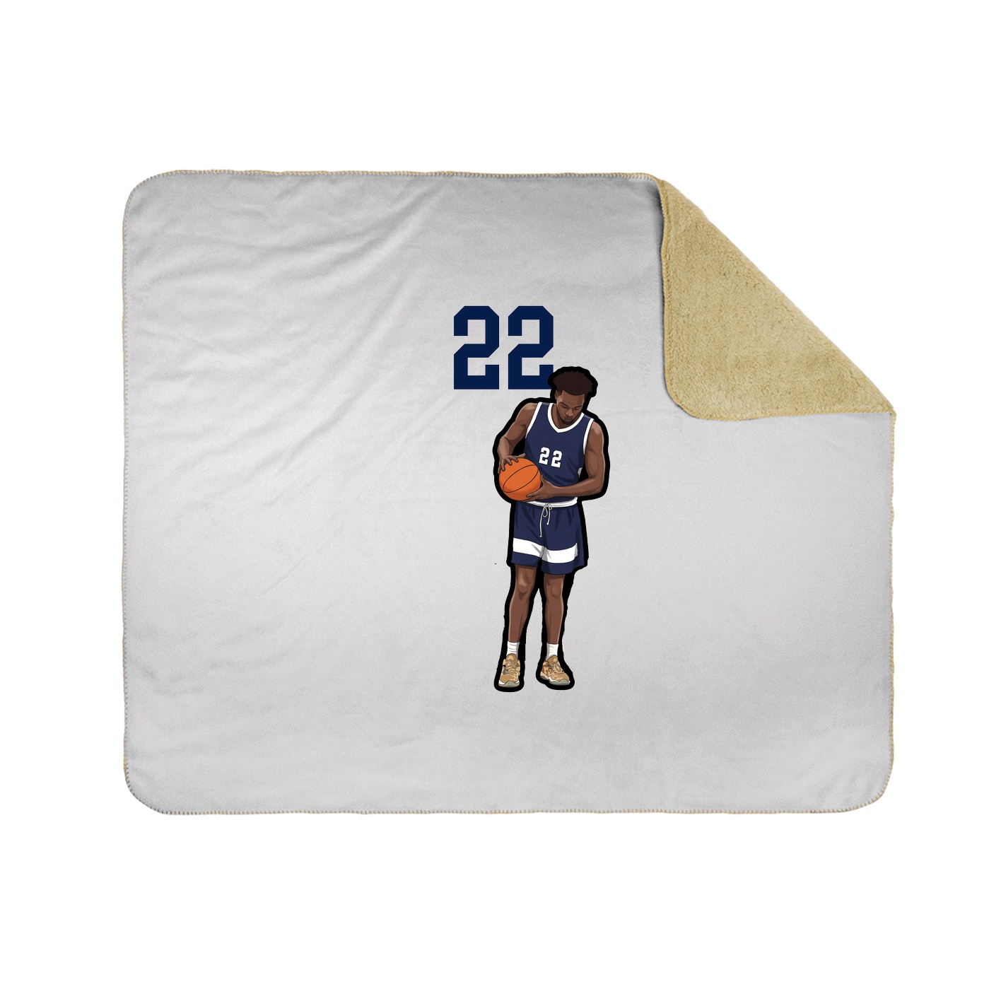 Throw Blanket — Number Top in White