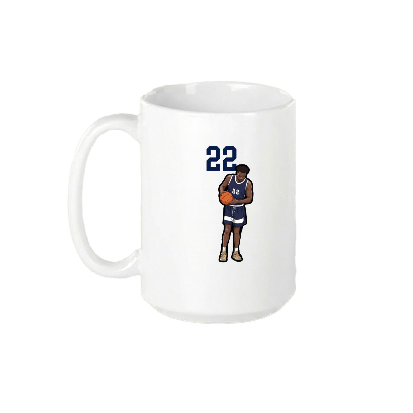 15oz Coffee Mug — Number Top in White
