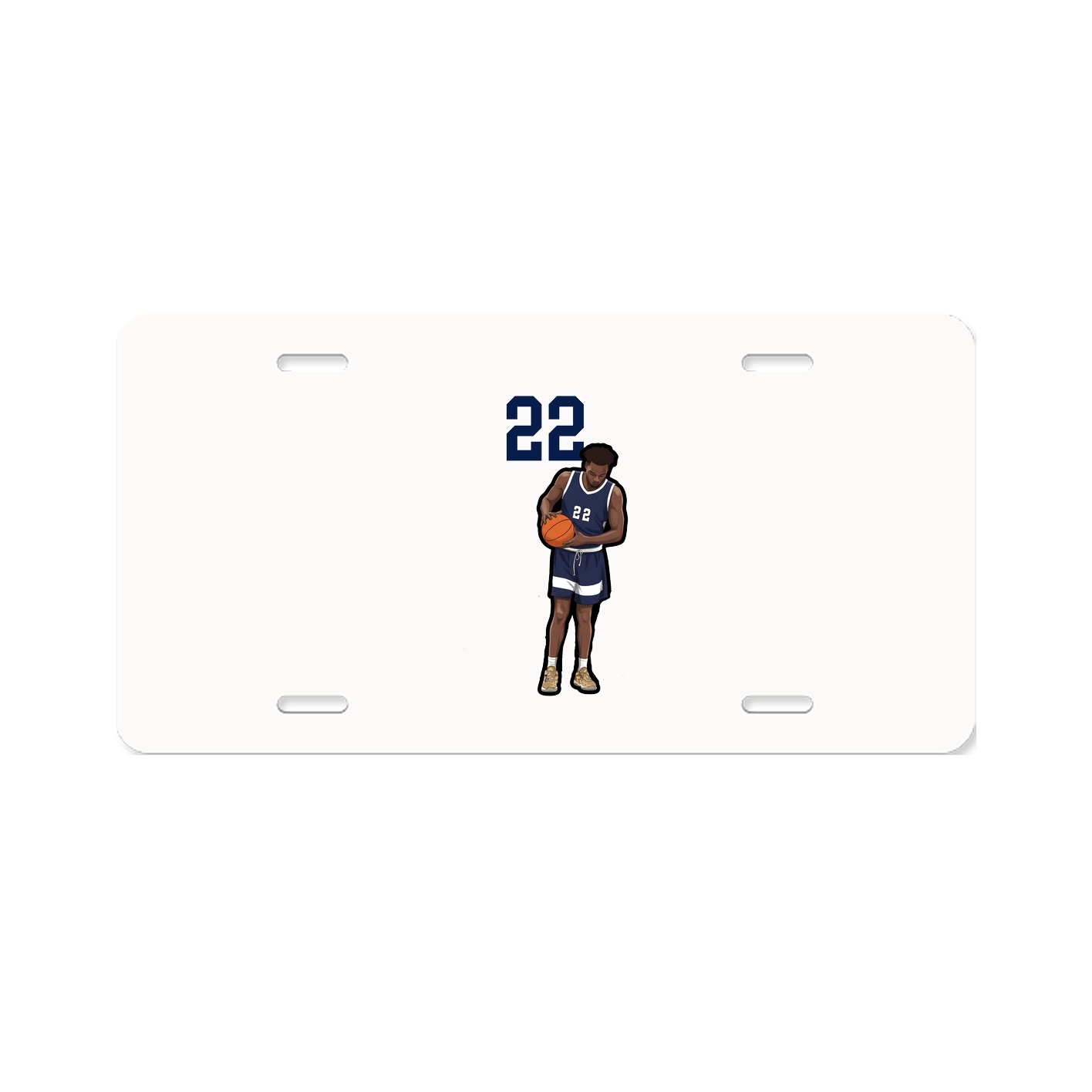 License Plate — Number Top in Classic