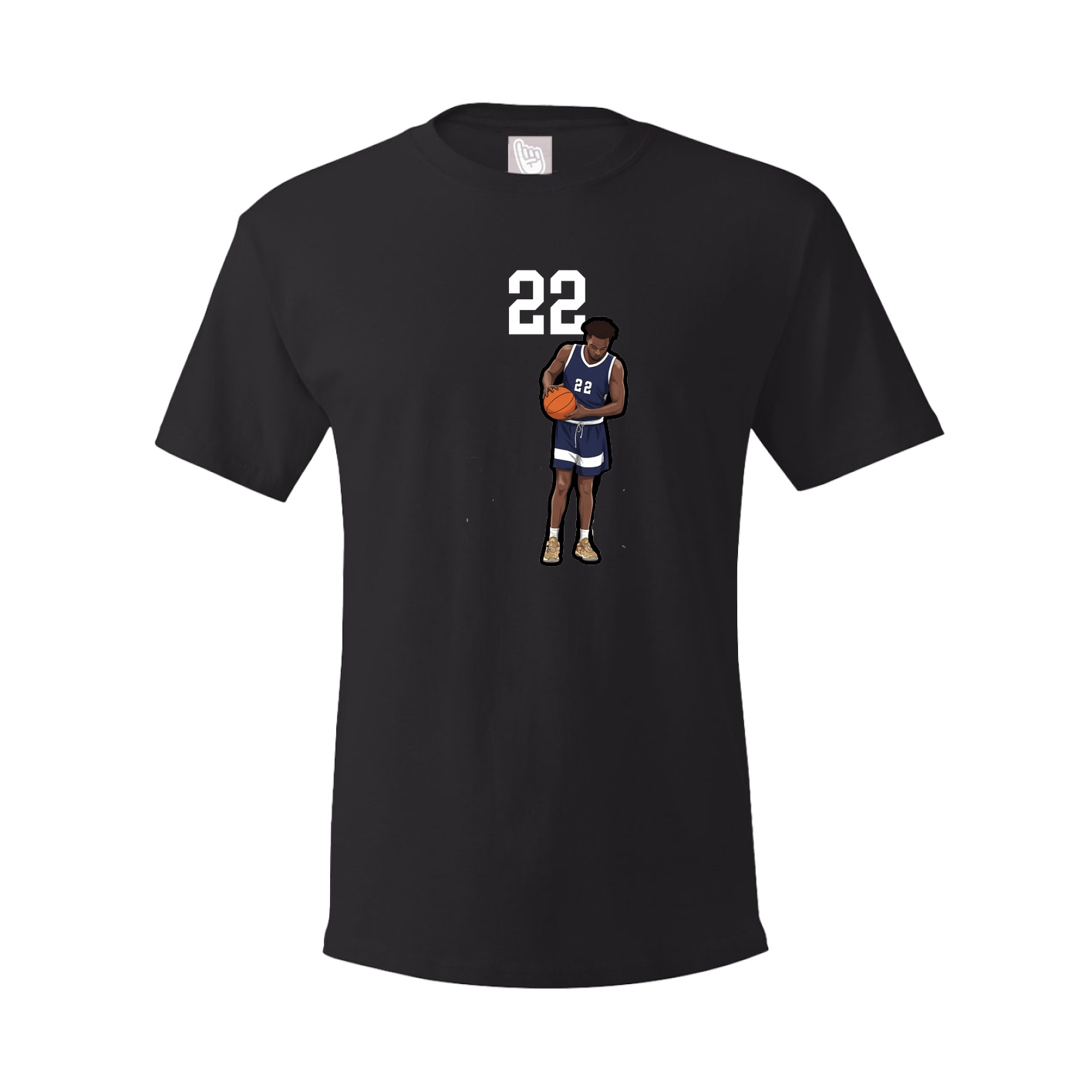 Youth Tee — Number Top in Black
