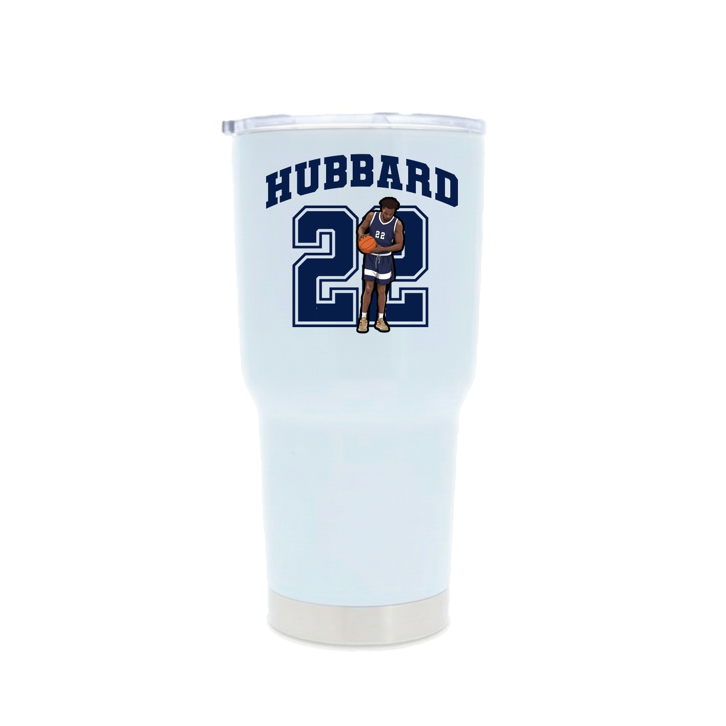 30oz Stainless Steel Tumbler — Number in White