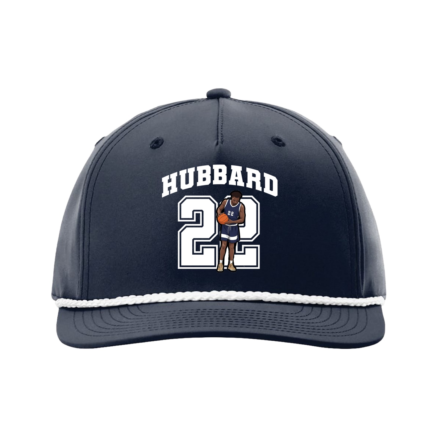 Five-Panel Classic Rope Cap — Number in Navy