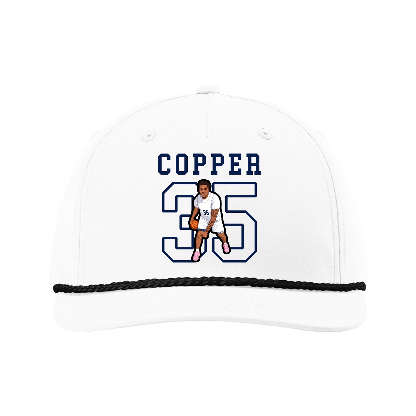 Five-Panel Classic Rope Cap — Shirsey in White