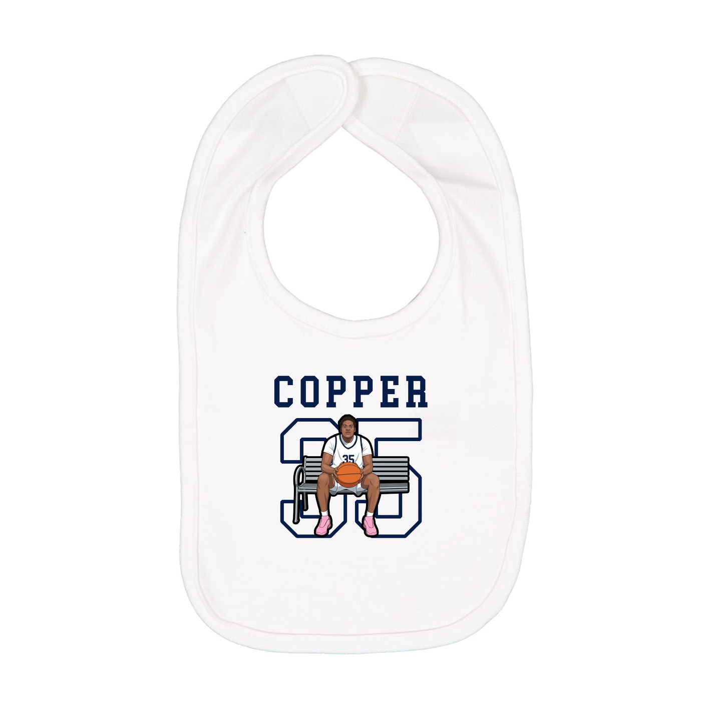 Infant Bib — Shirsey in White