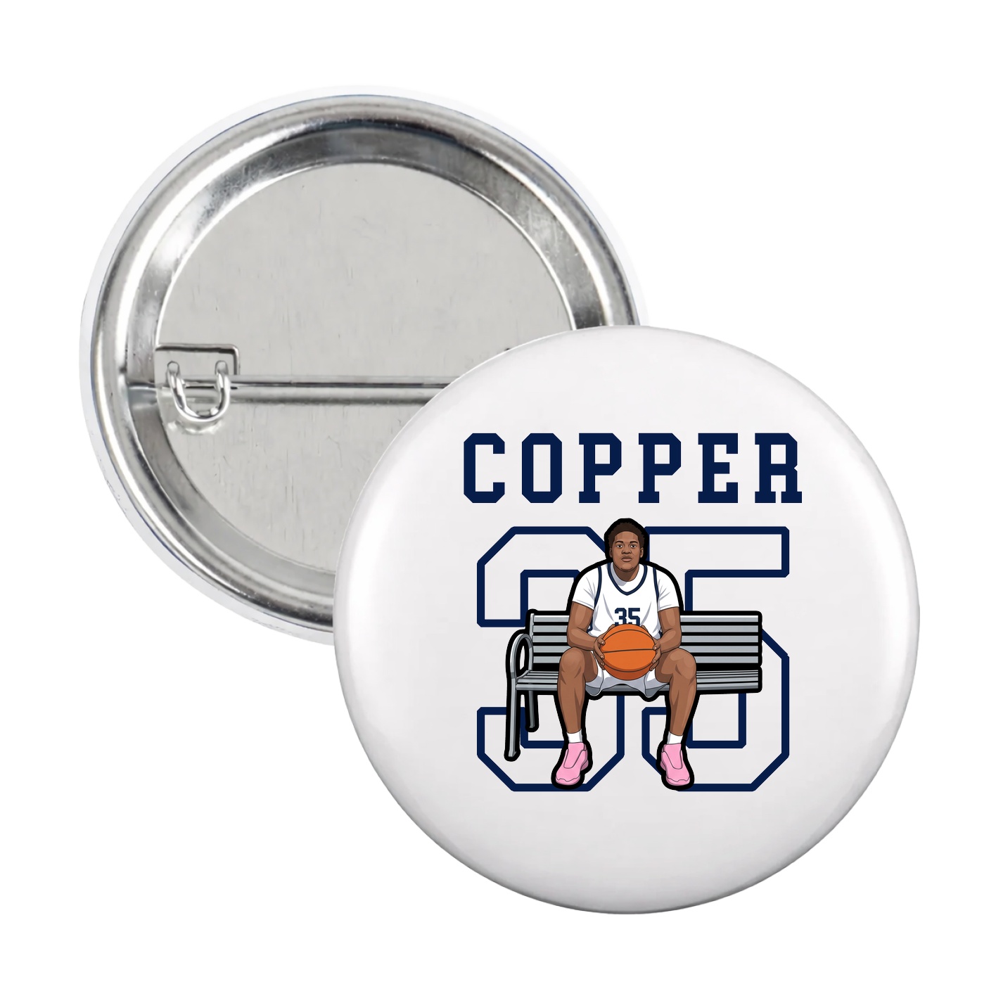 Game Day Button — Shirsey in White