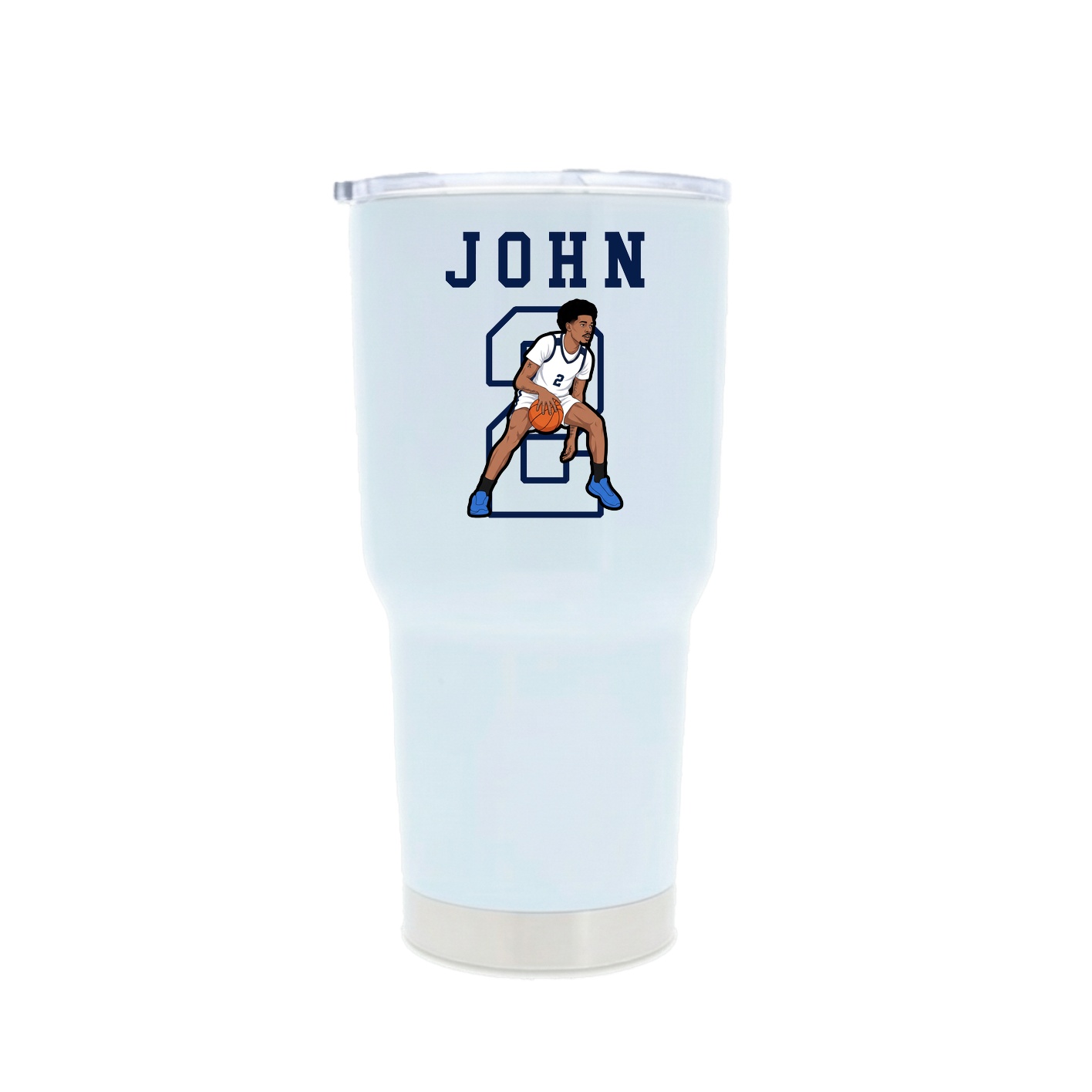 30oz Stainless Steel Tumbler — Shirsey in White