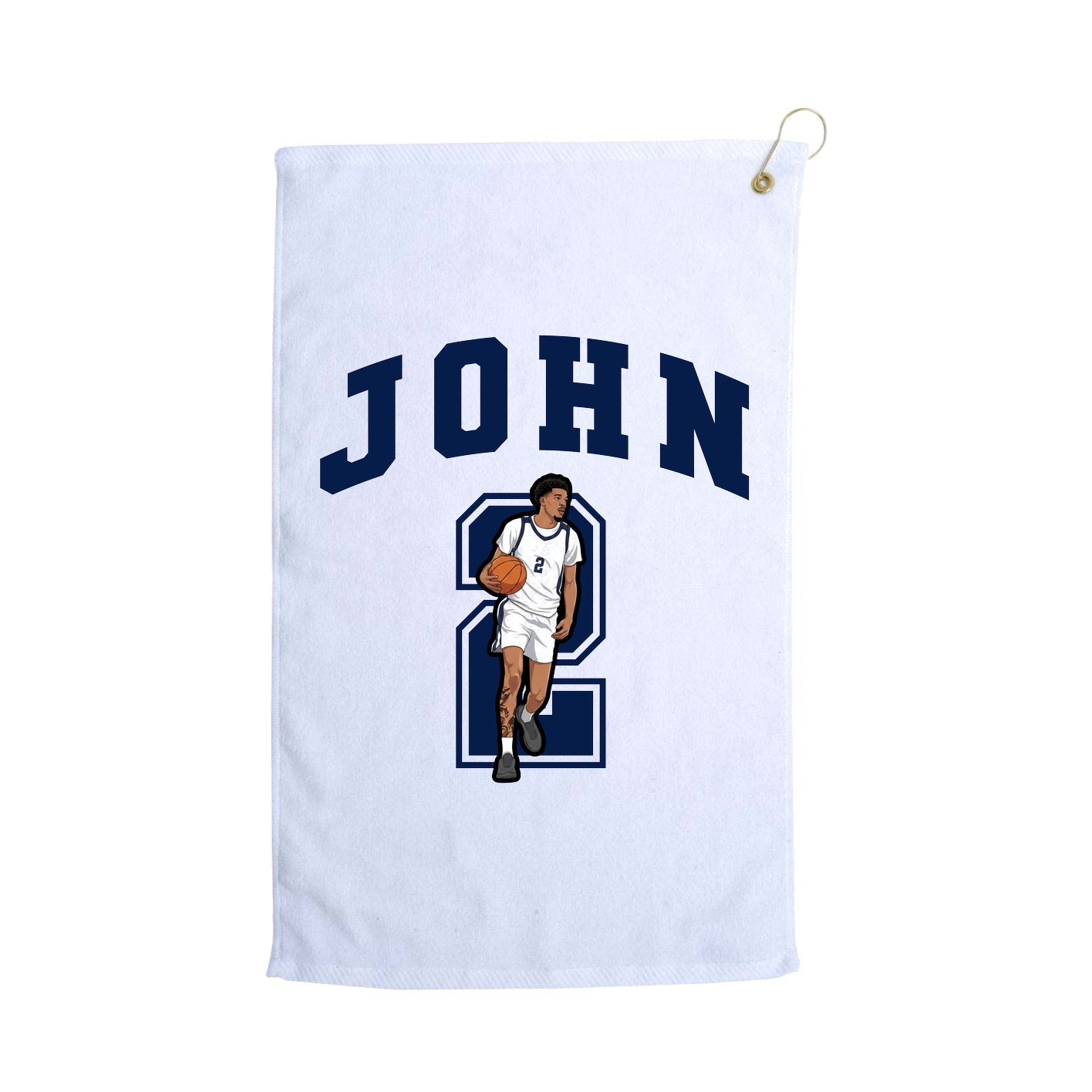 Golf Towel — Number in White