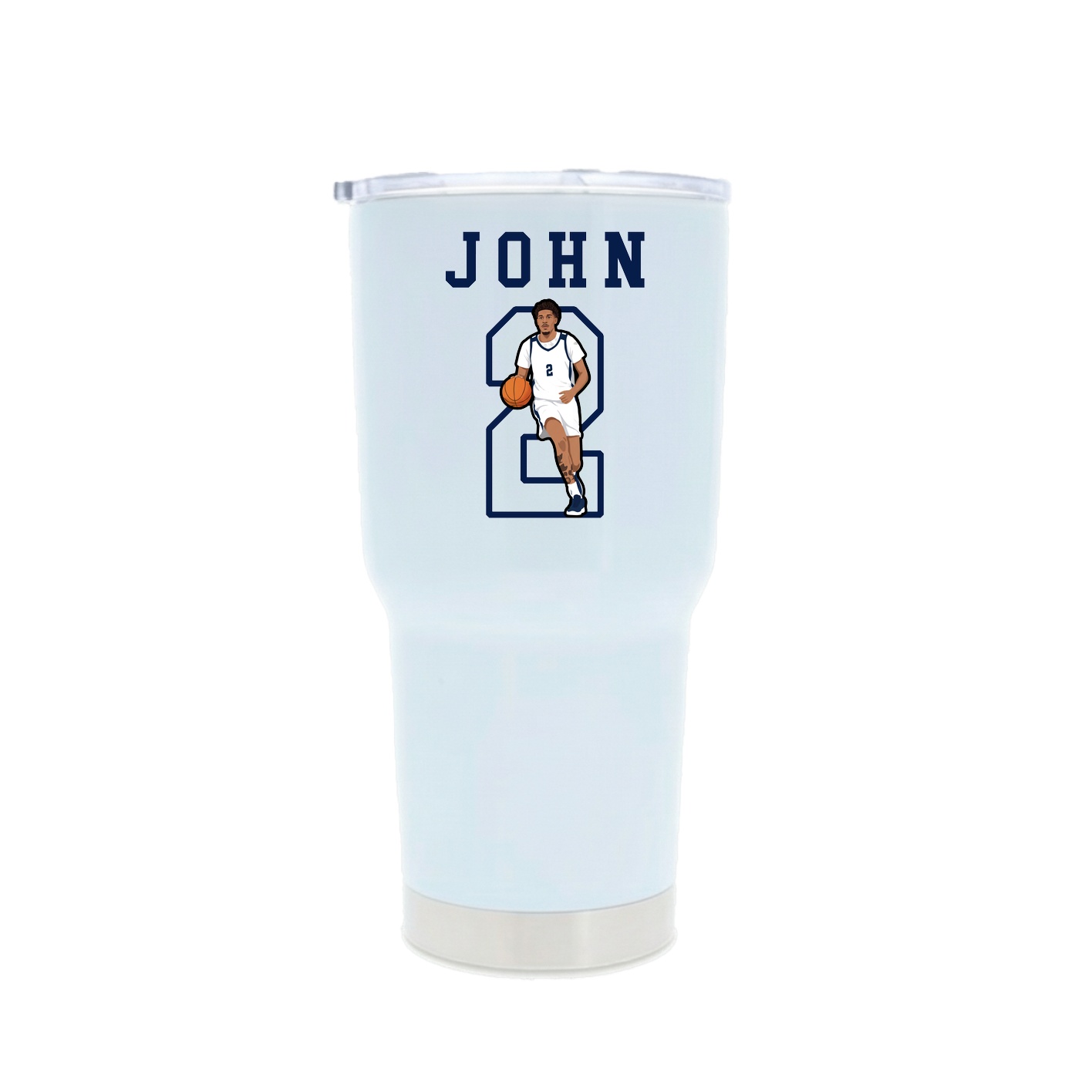 30oz Stainless Steel Tumbler — Shirsey in White