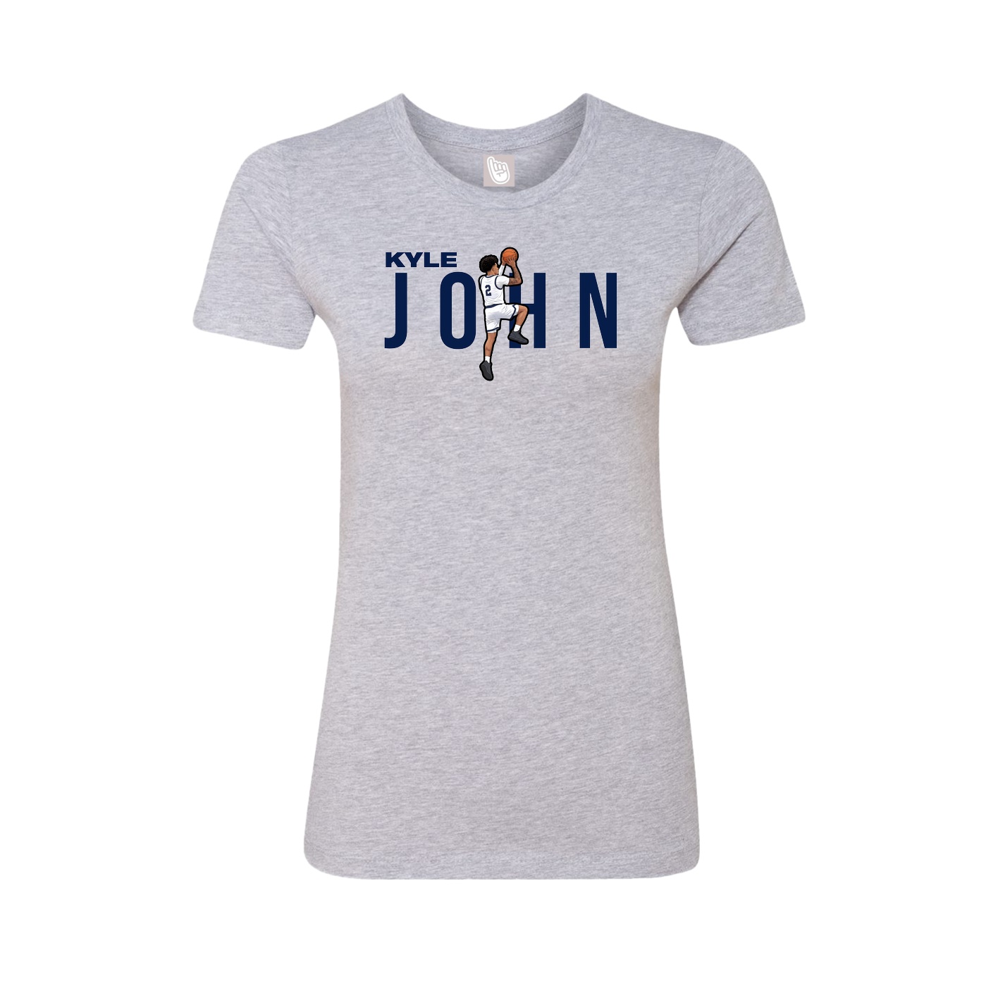 Fitted Women's Tee — Player Name in Grey
