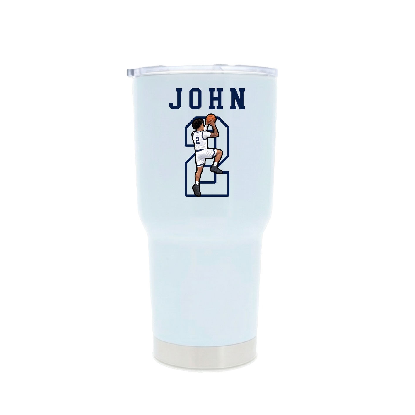 30oz Stainless Steel Tumbler — Shirsey in White
