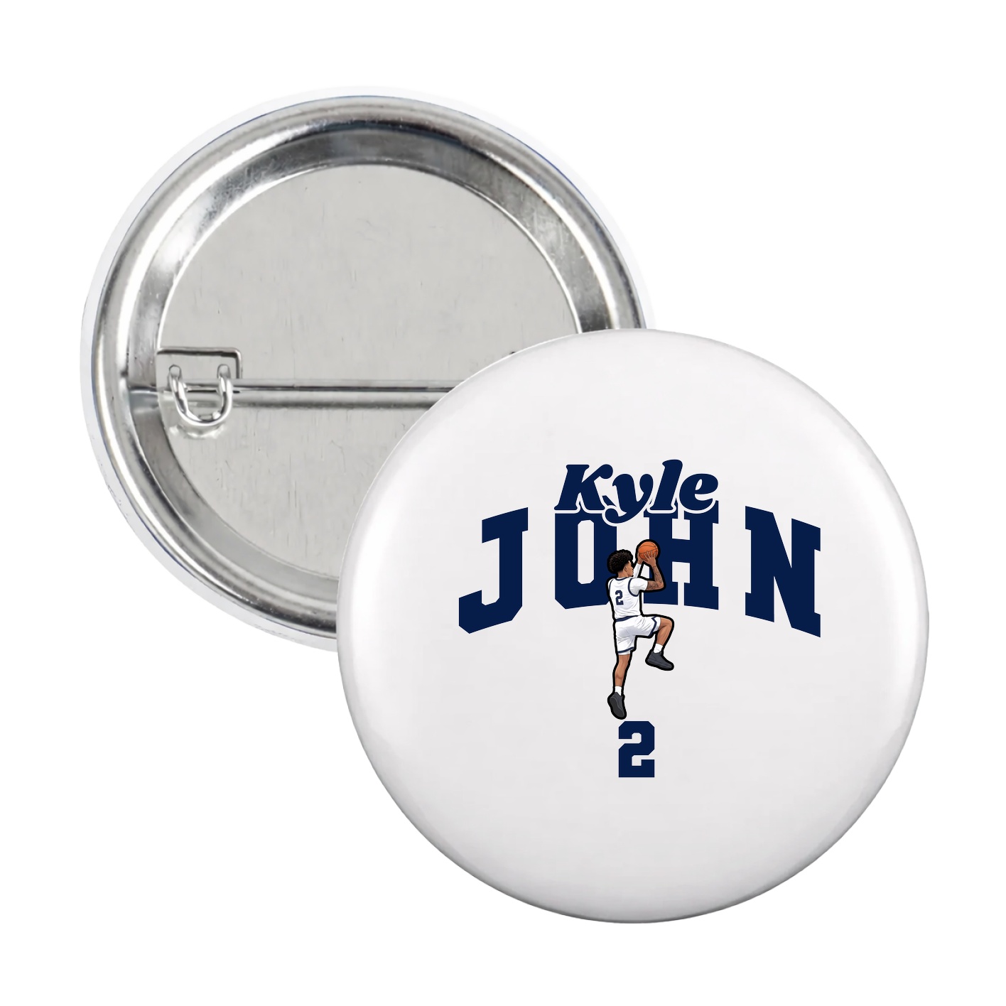 Game Day Button — Signature Arch in White