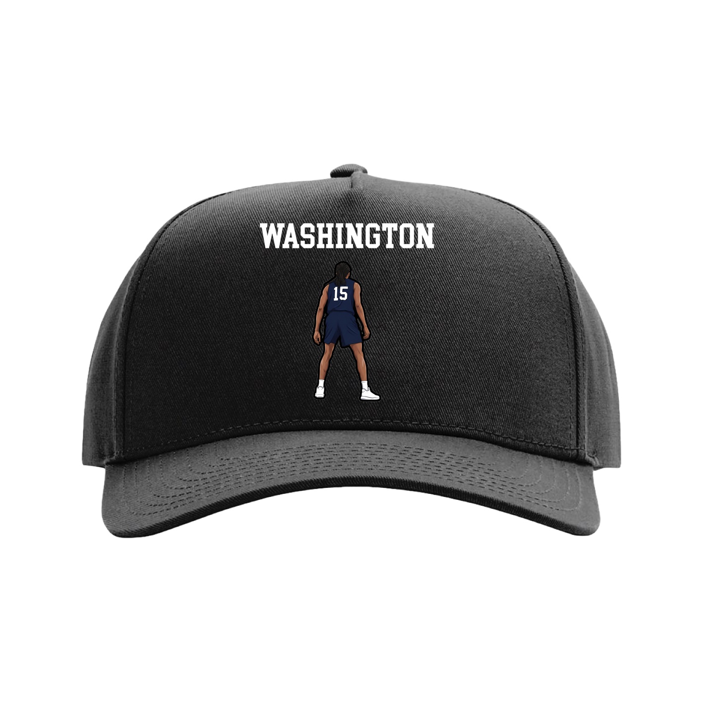 Full Fabric Five-Panel Champ Cap — Shirsey in Black