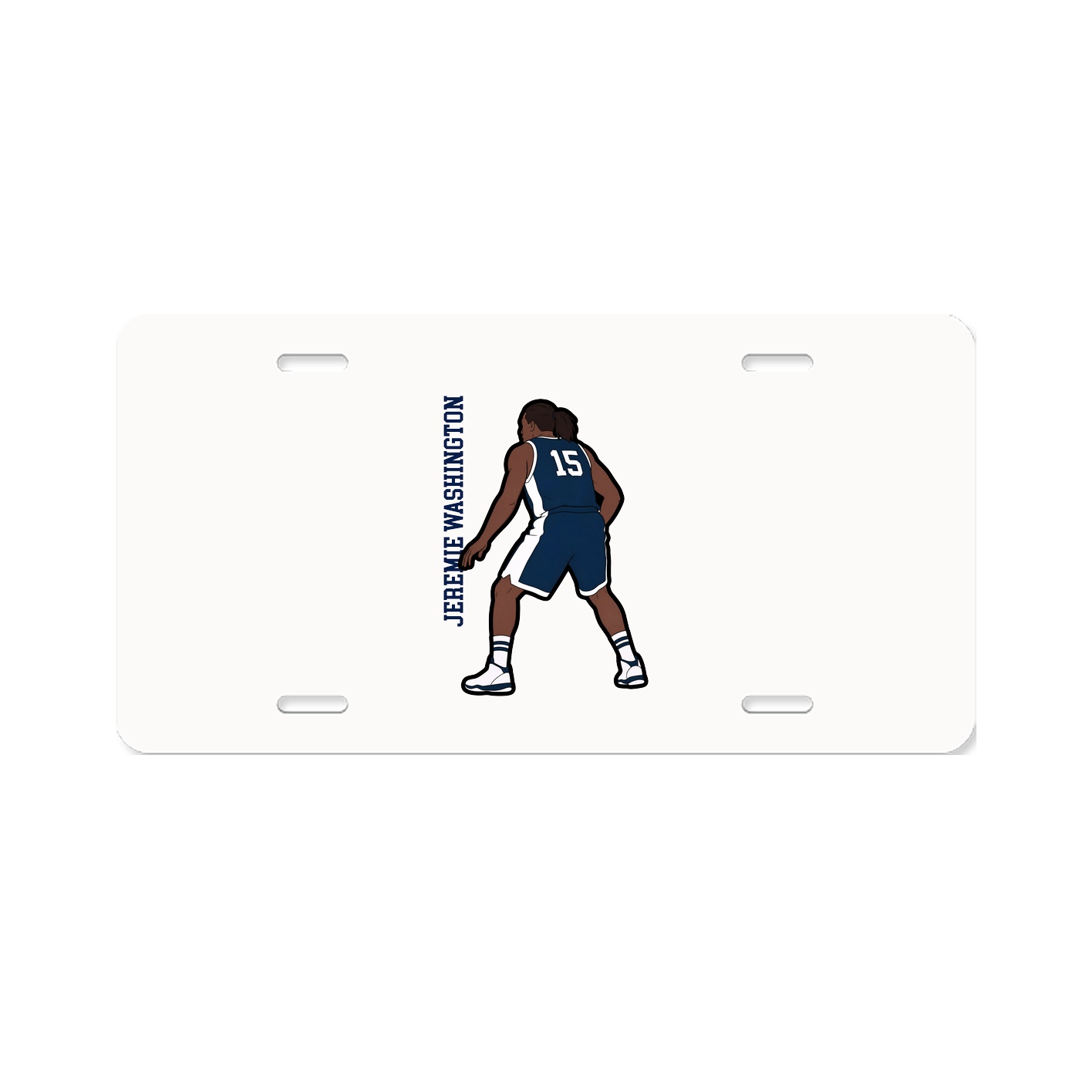 License Plate — Name Vertical in Classic