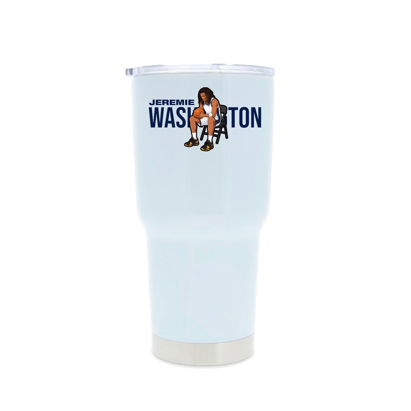 30oz Stainless Steel Tumbler — Player Name in White