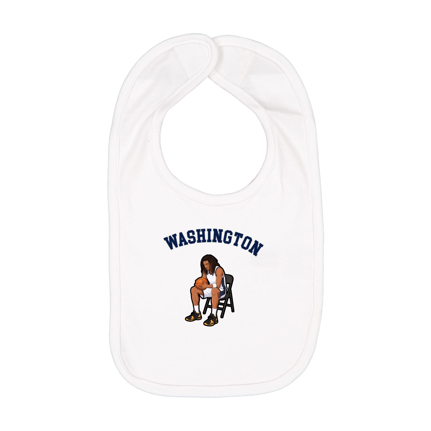 Infant Bib — Shirsey Arch in White