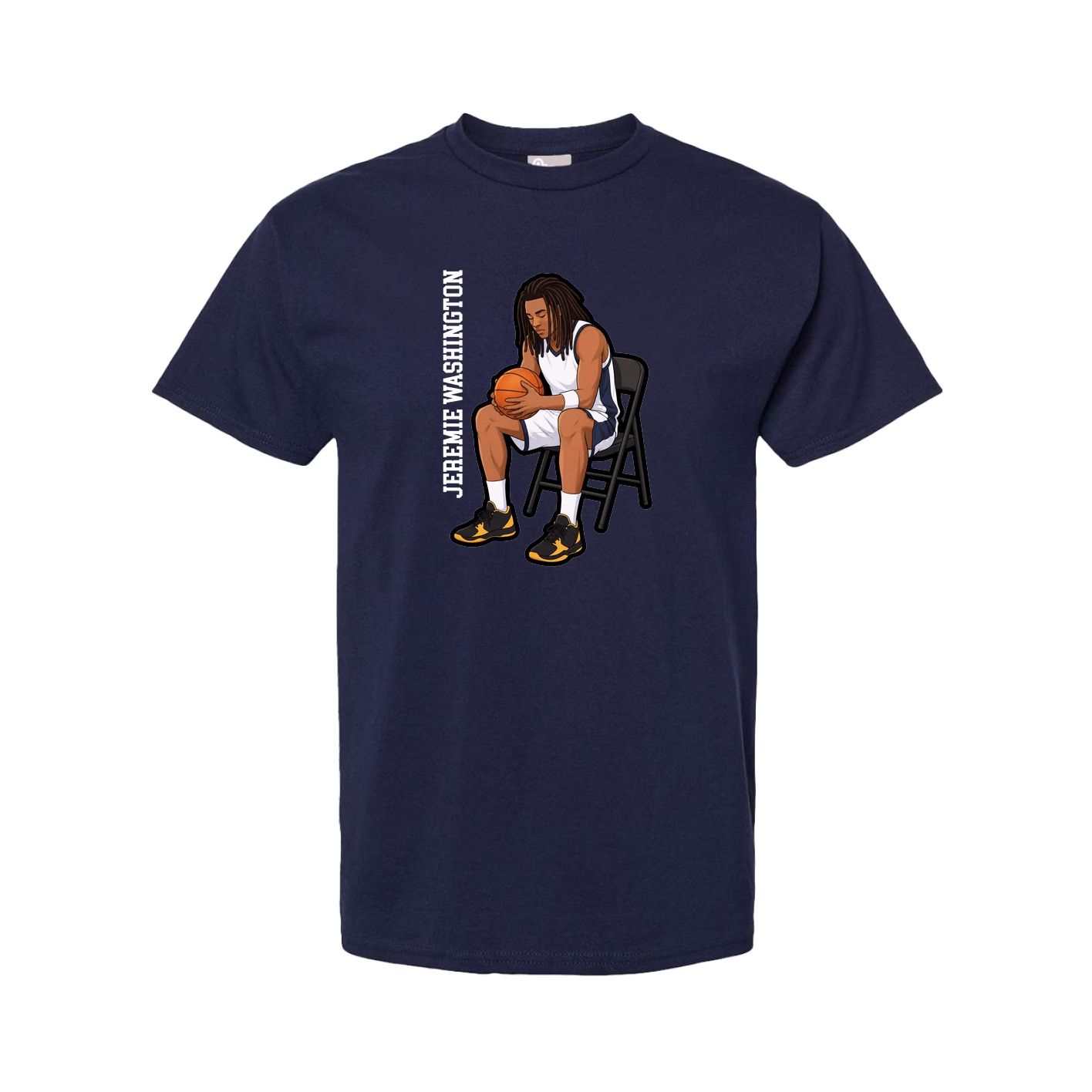 Tee — Name Vertical in Navy