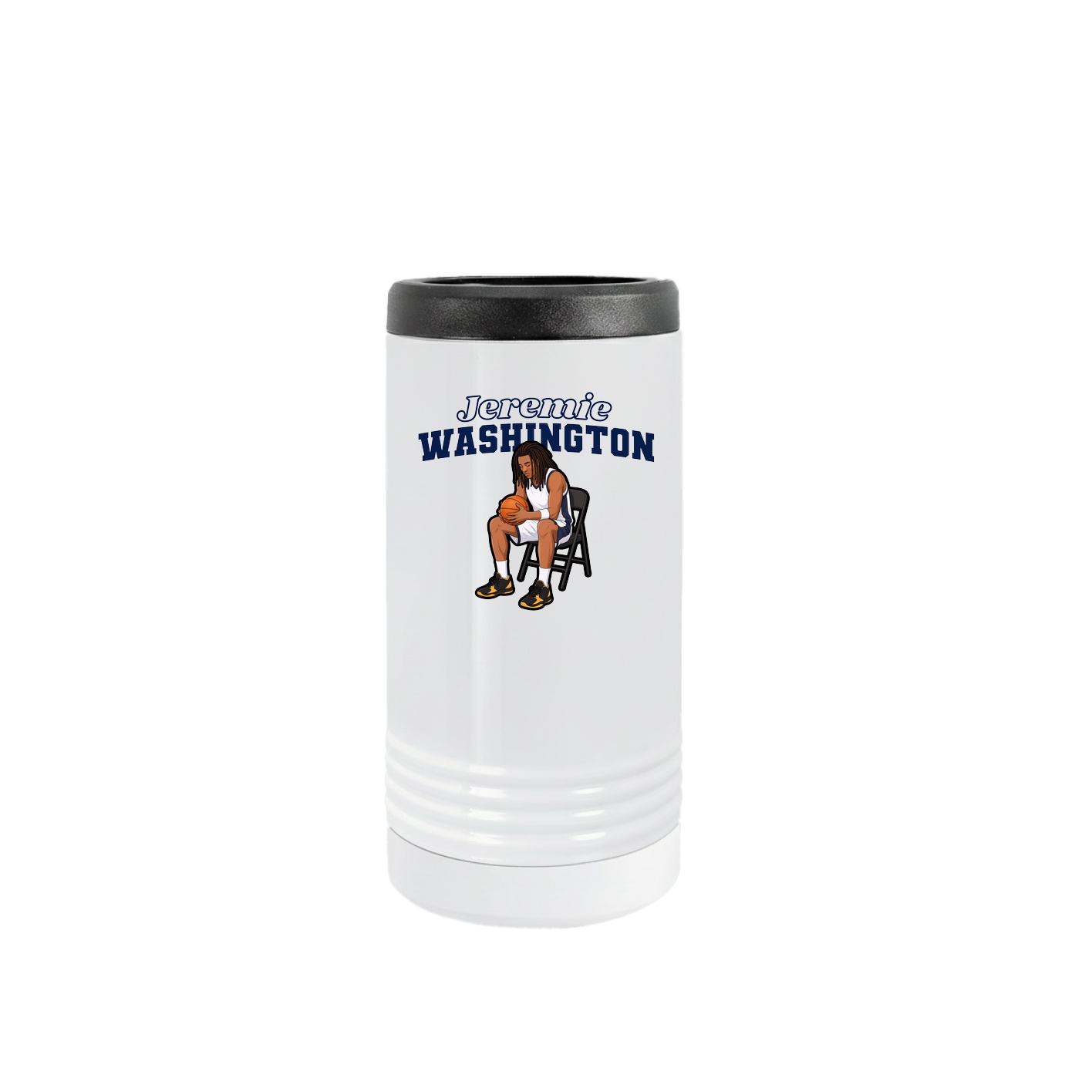 Slim Beverage Holder — Name Arch in White