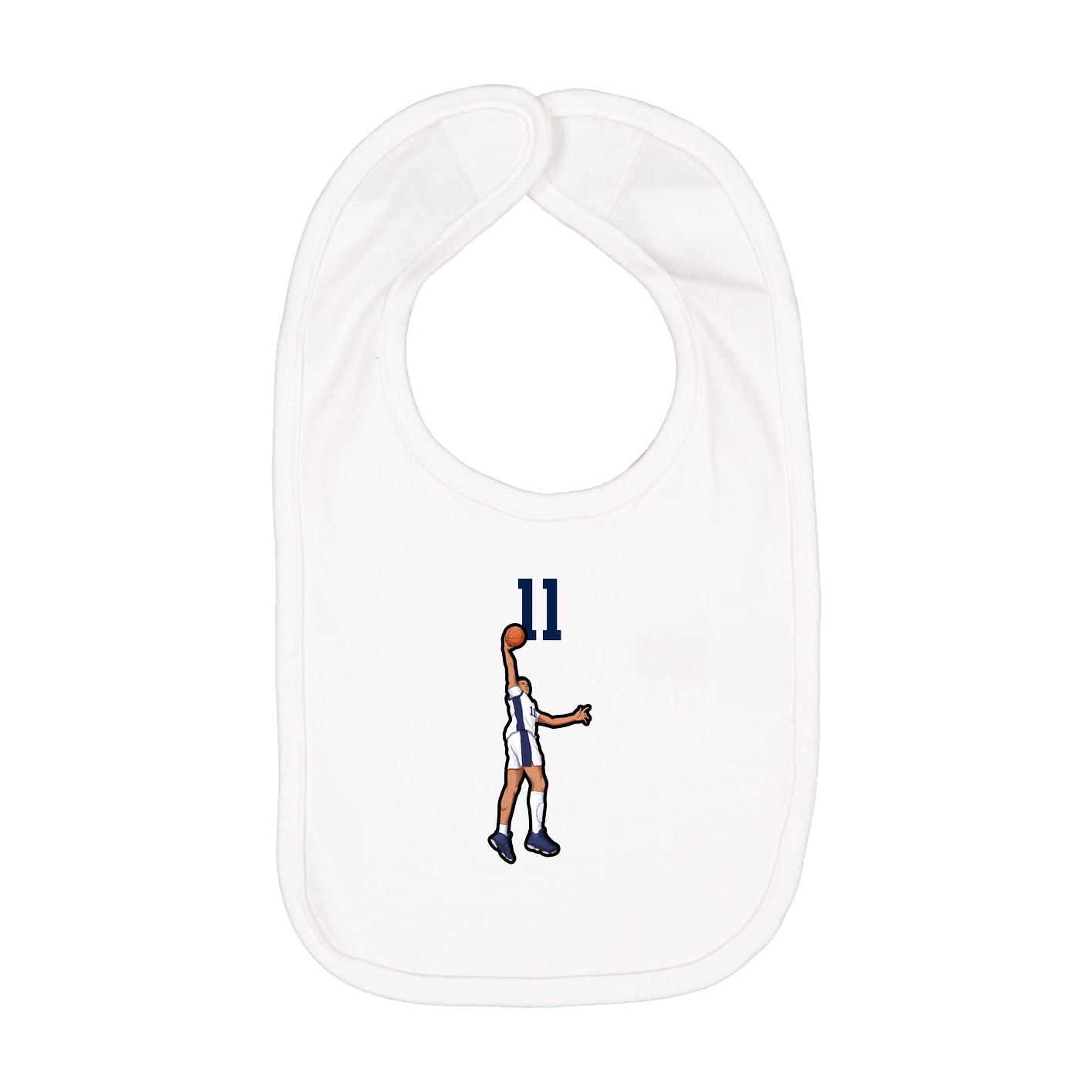 Infant Bib — Number Top in White