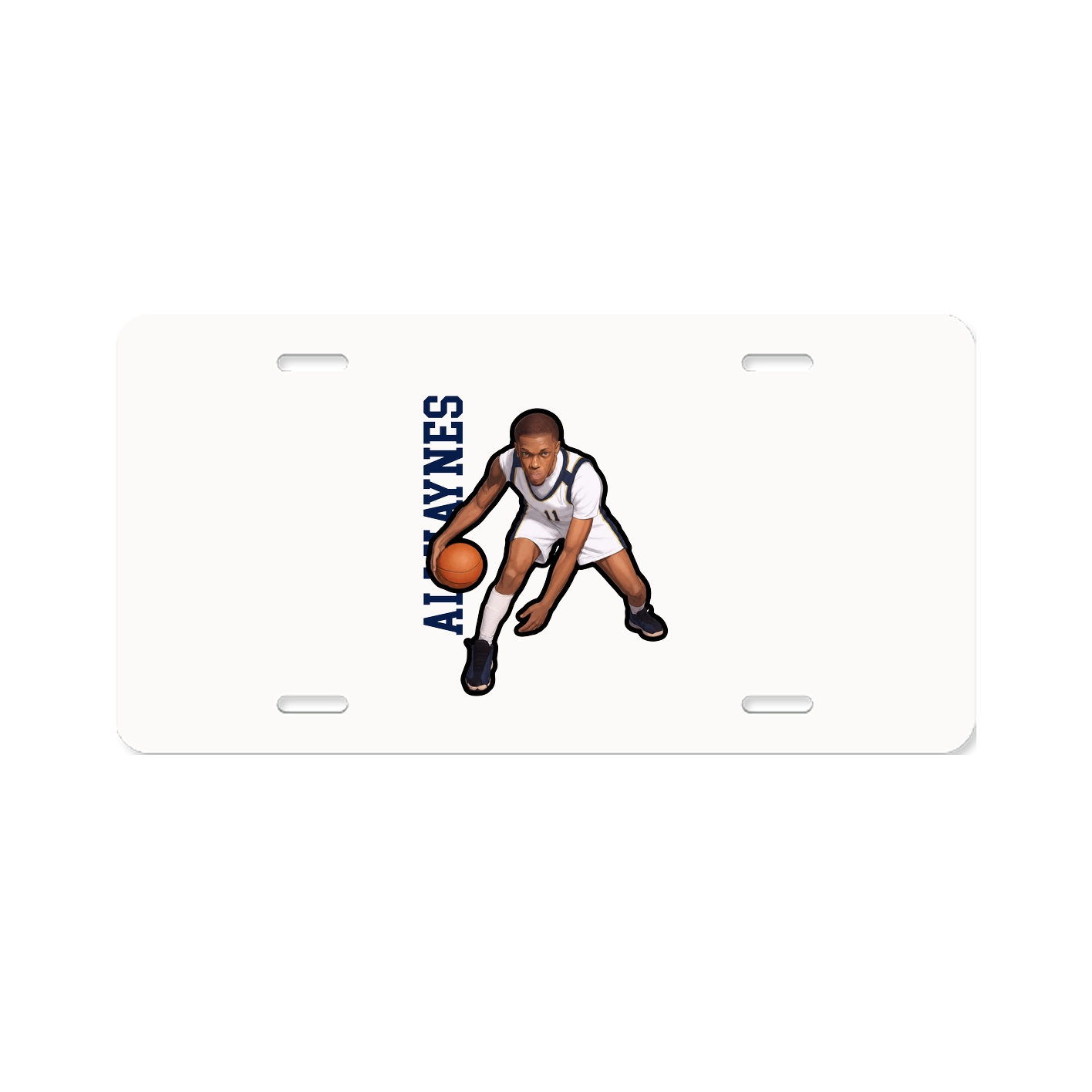License Plate — Name Vertical in Classic