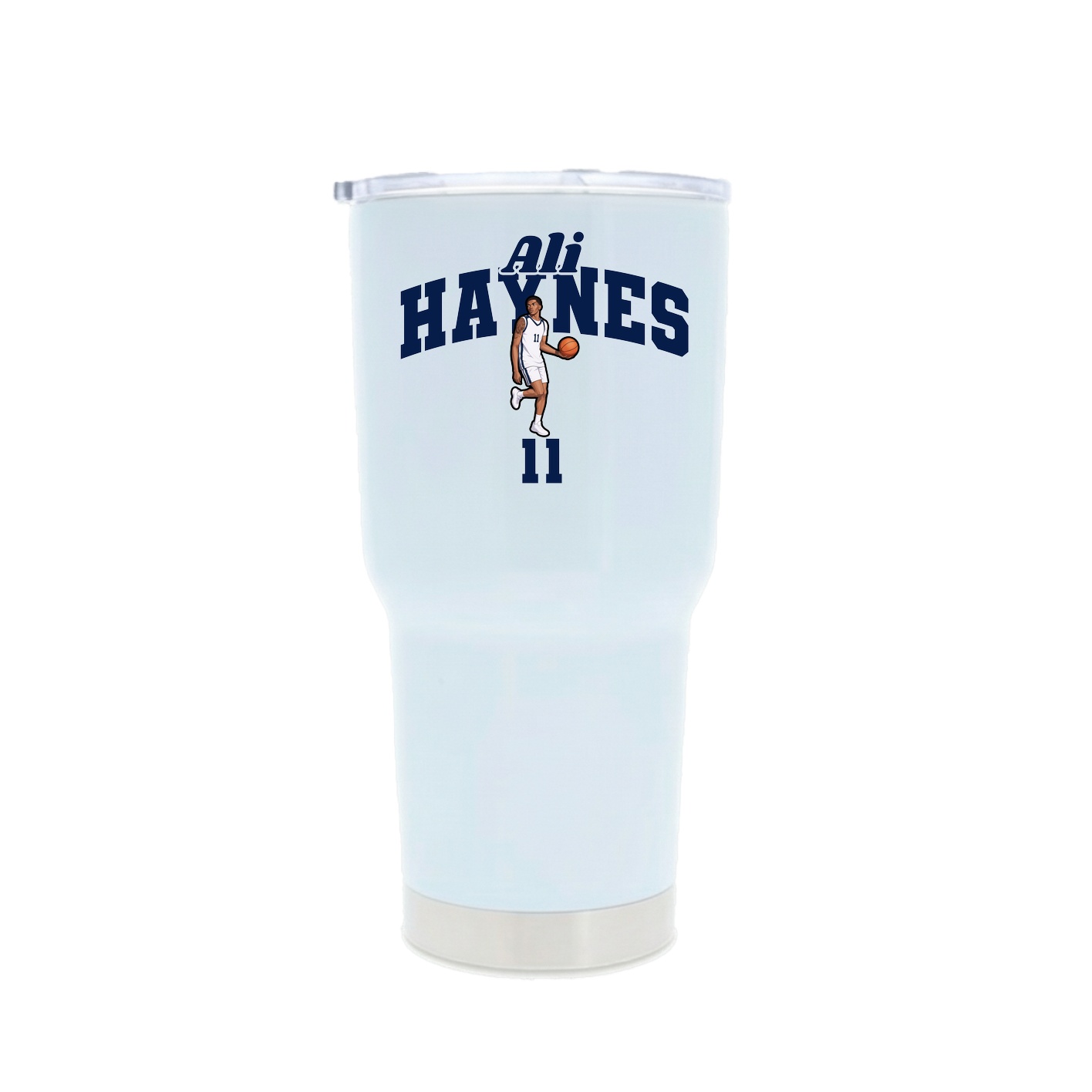 30oz Stainless Steel Tumbler — Signature Arch in White