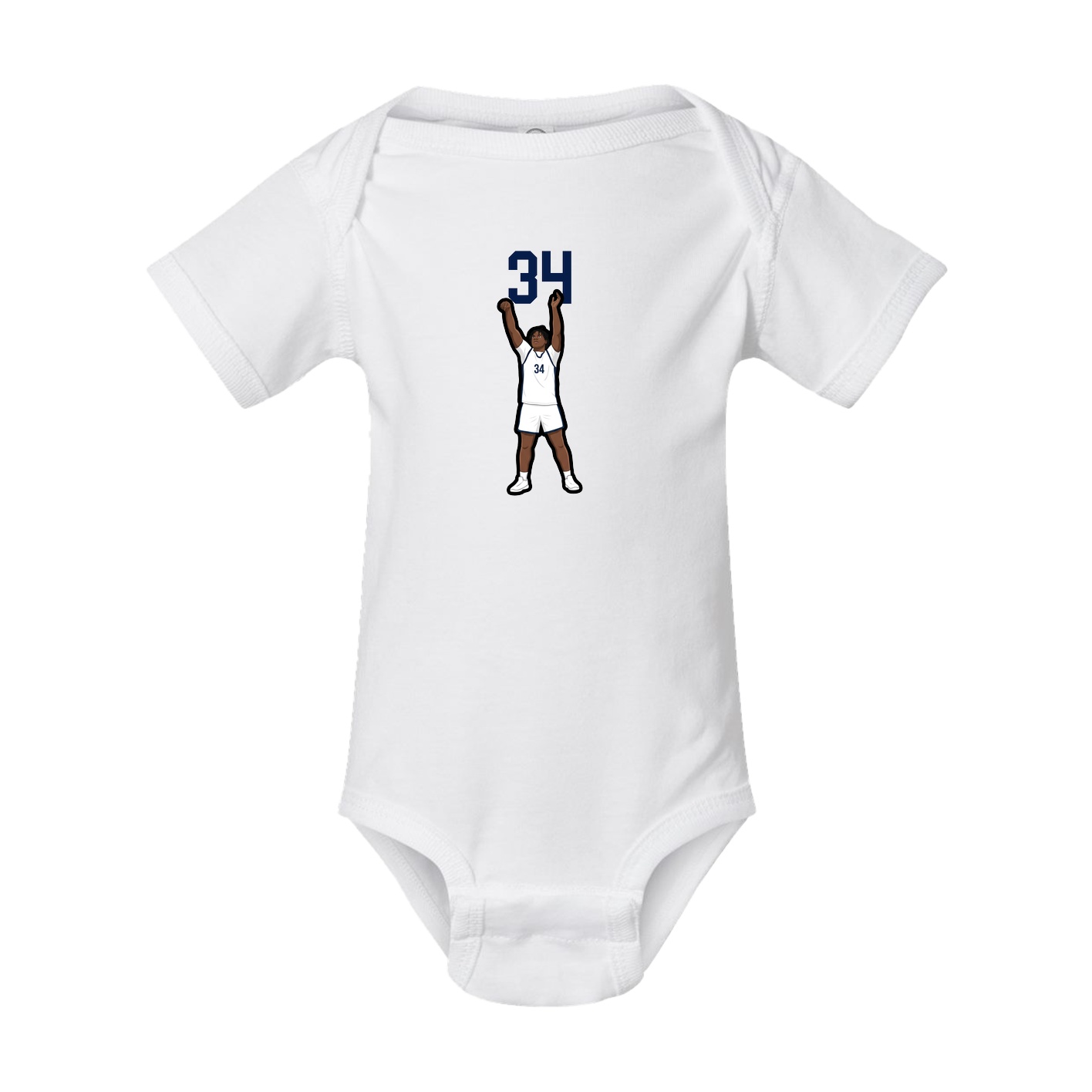 Baby Onesie — Number Top in White