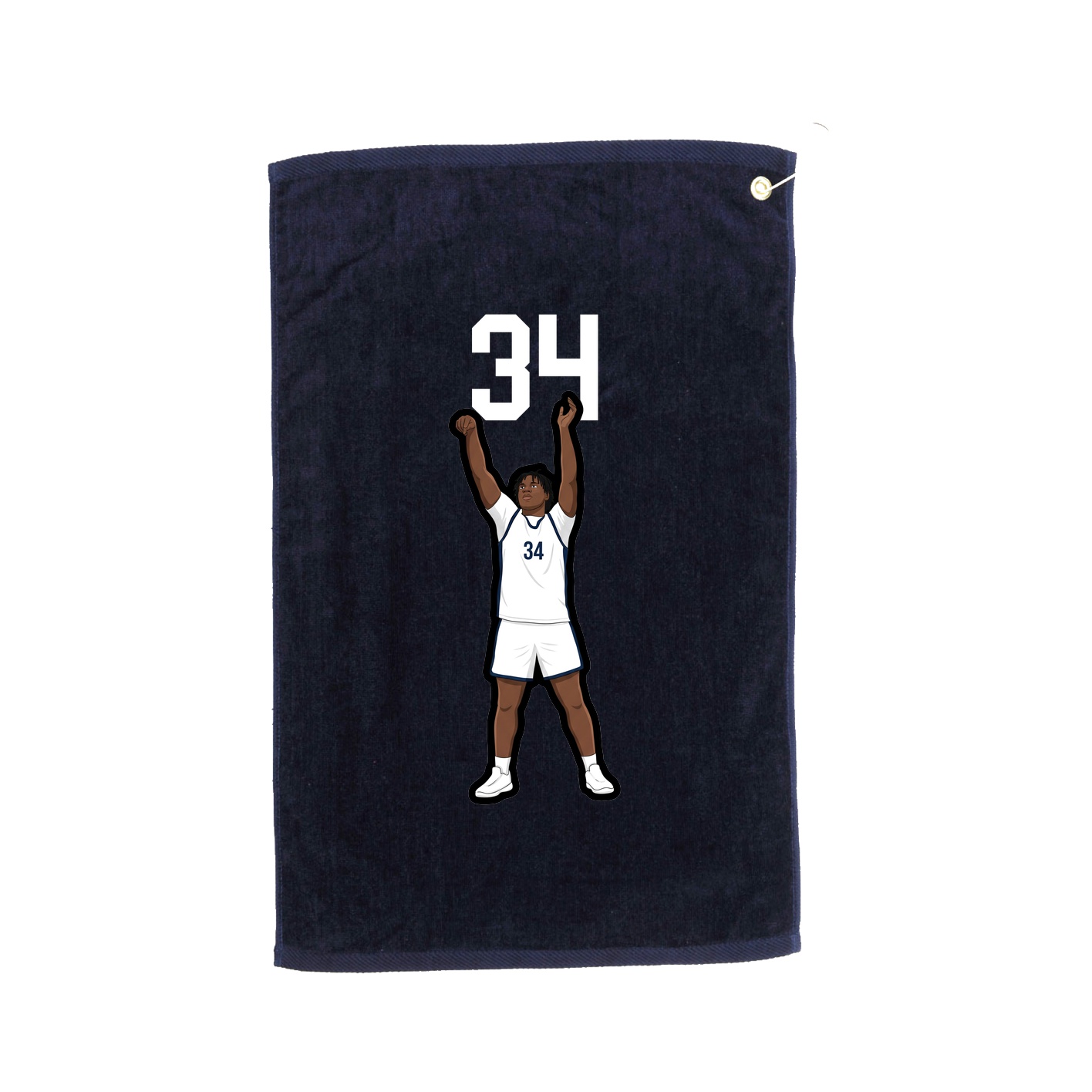 Golf Towel — Number Top in Navy