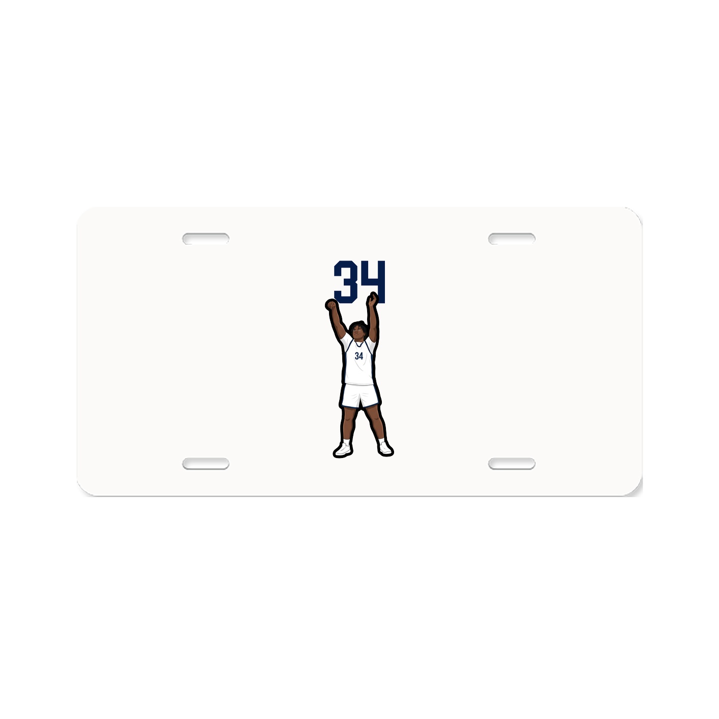 License Plate — Number Top in Classic