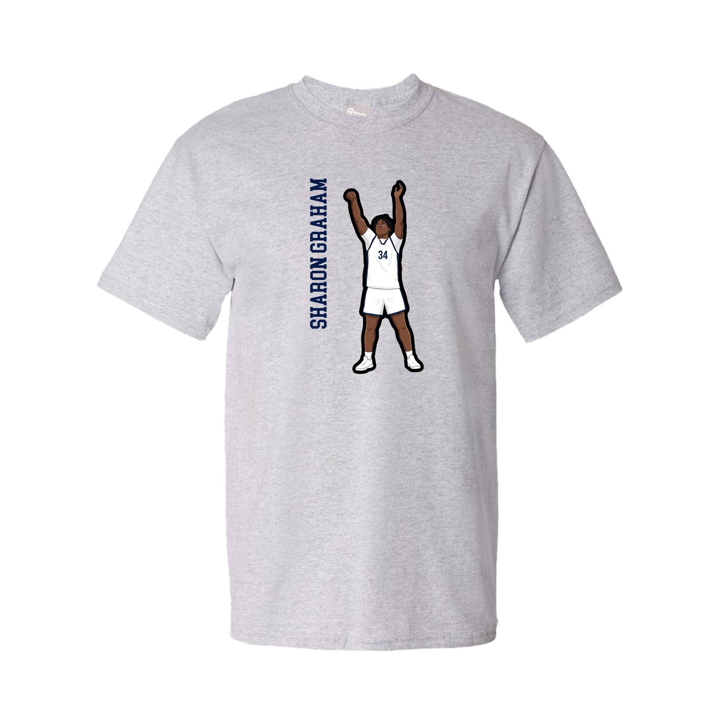 Tee — Name Vertical in Grey