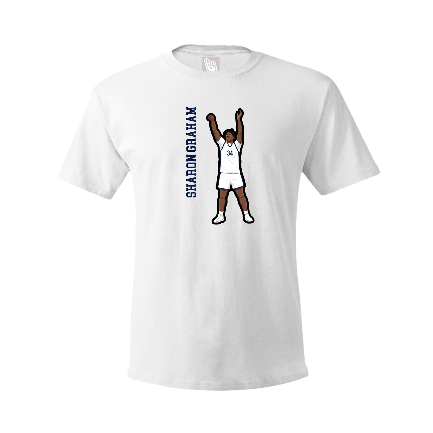 Youth Tee — Name Vertical in White