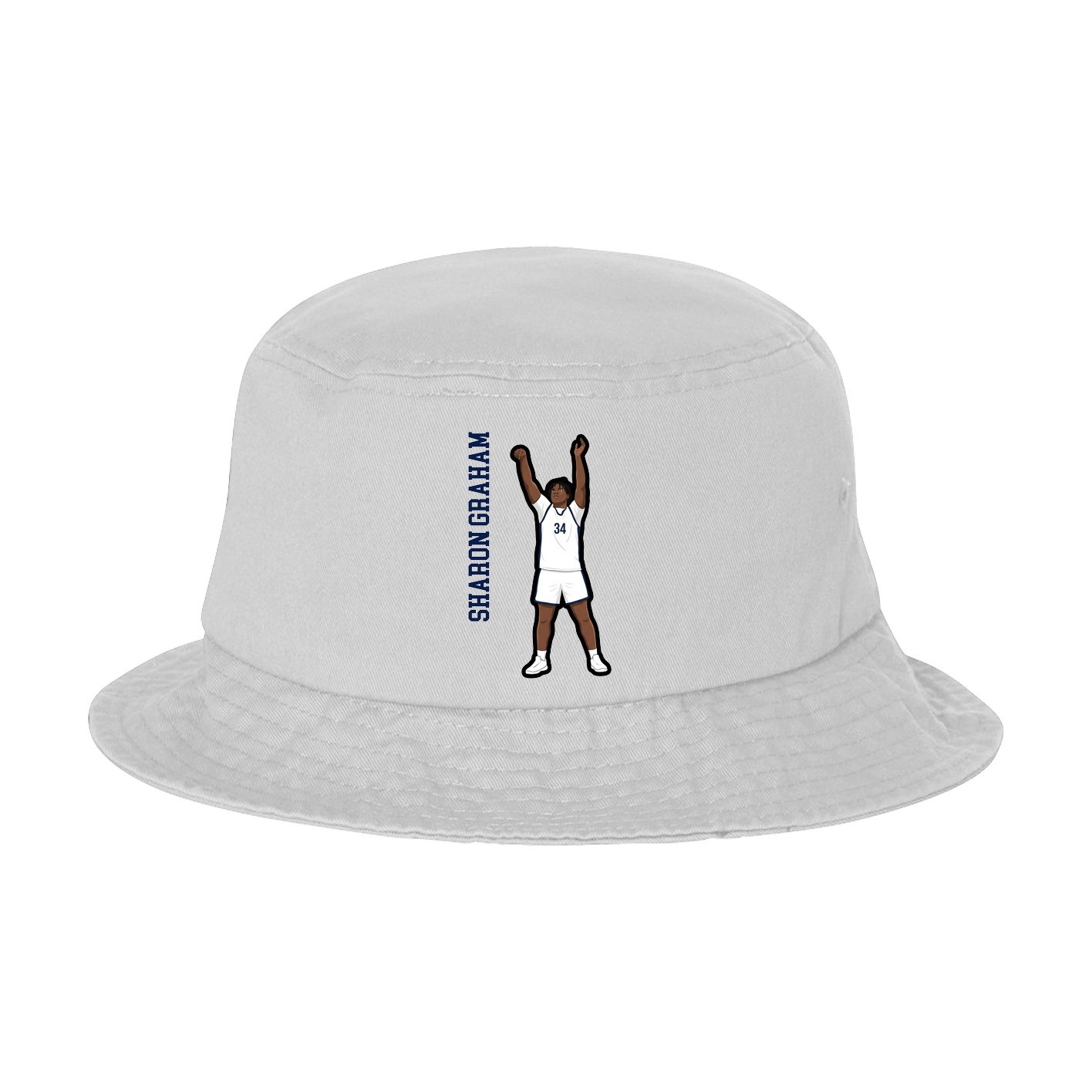 Bucket Cap — Name Vertical in White