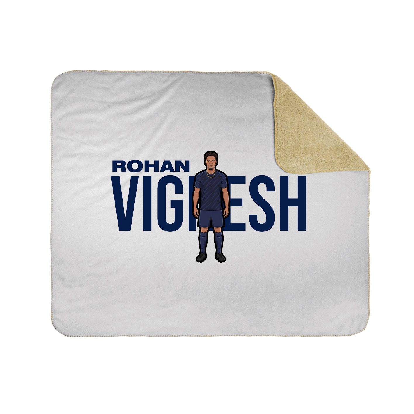 Throw Blanket — Player Name in White
