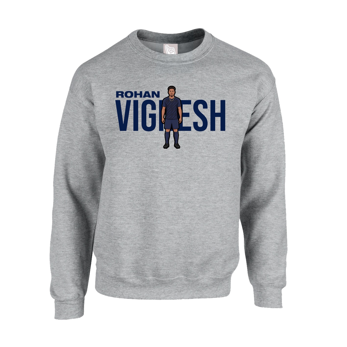 Fleece Crew — Player Name in Grey