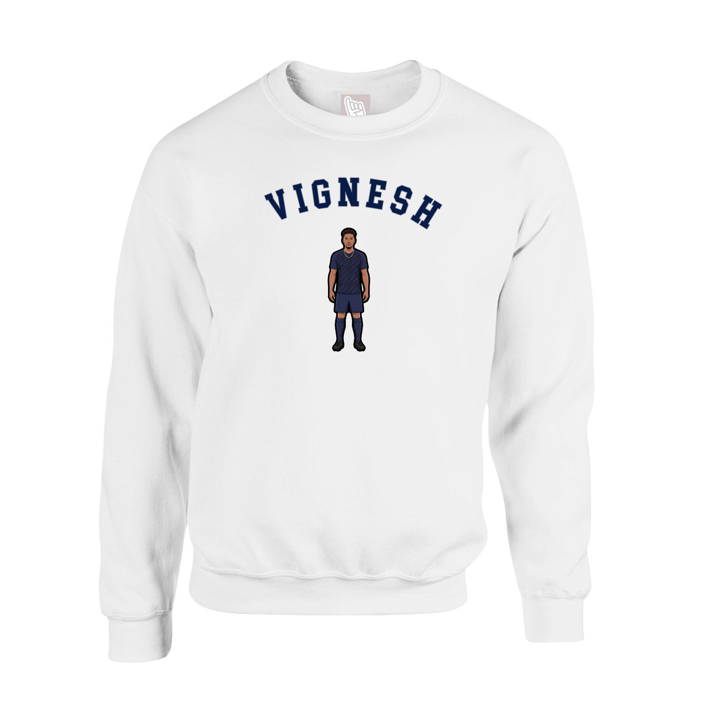 Fleece Crew — Shirsey Arch in White