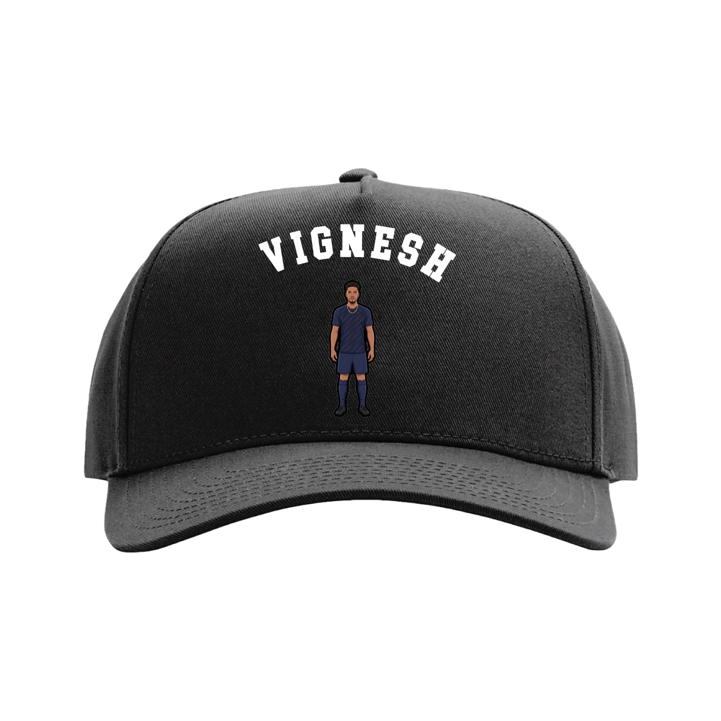 Full Fabric Five-Panel Champ Cap — Shirsey Arch in Black