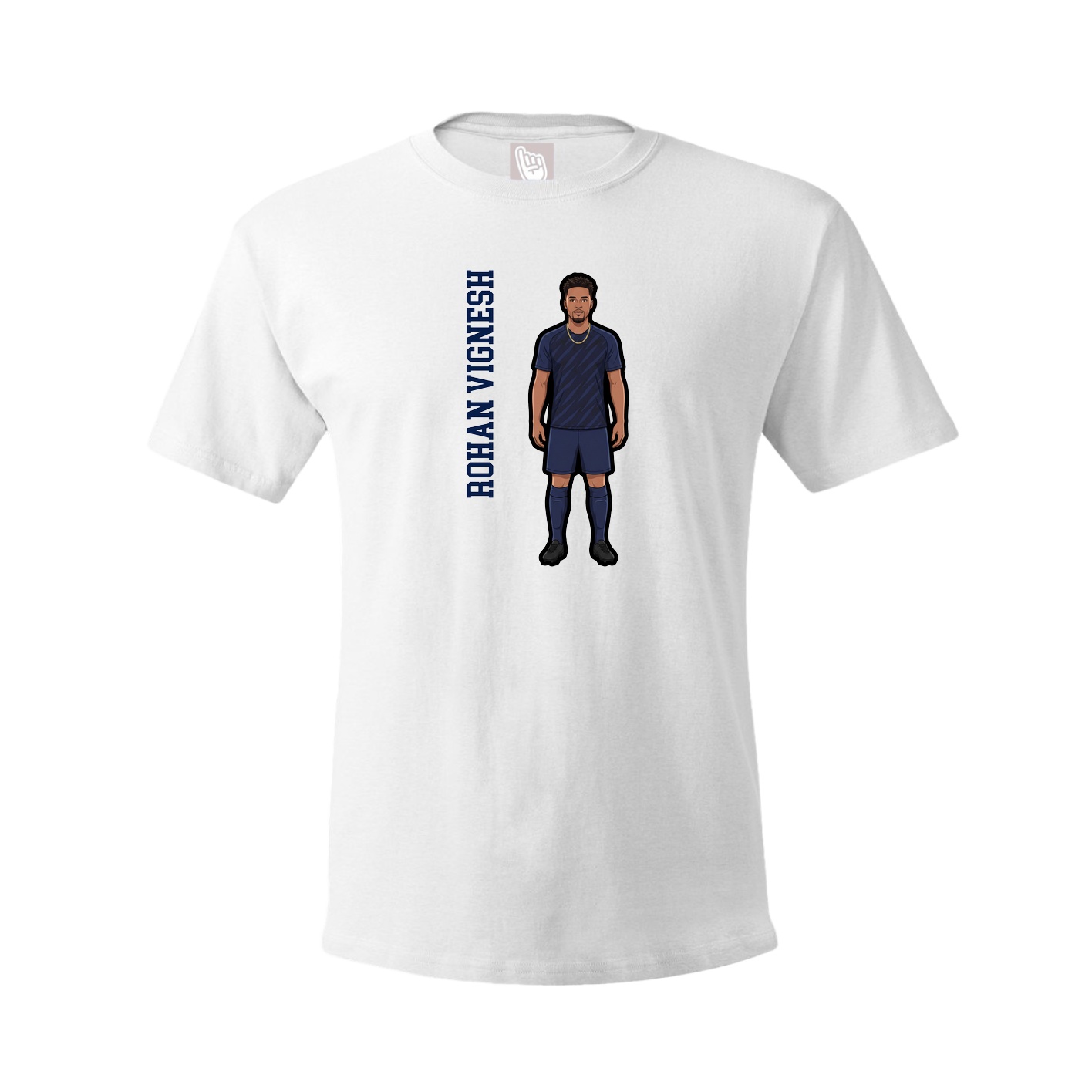 Tee — Name Vertical in White