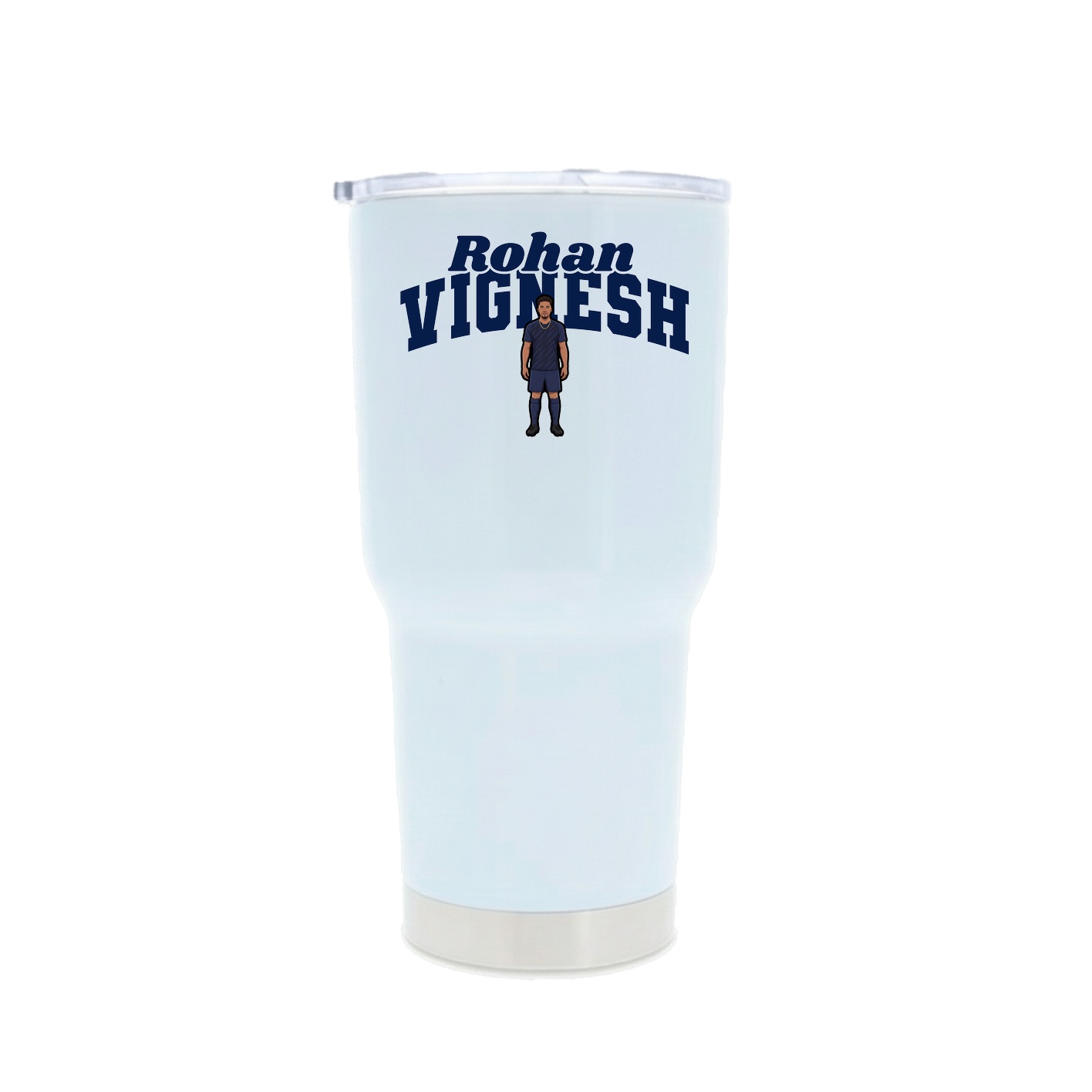 30oz Stainless Steel Tumbler — Signature Arch in White
